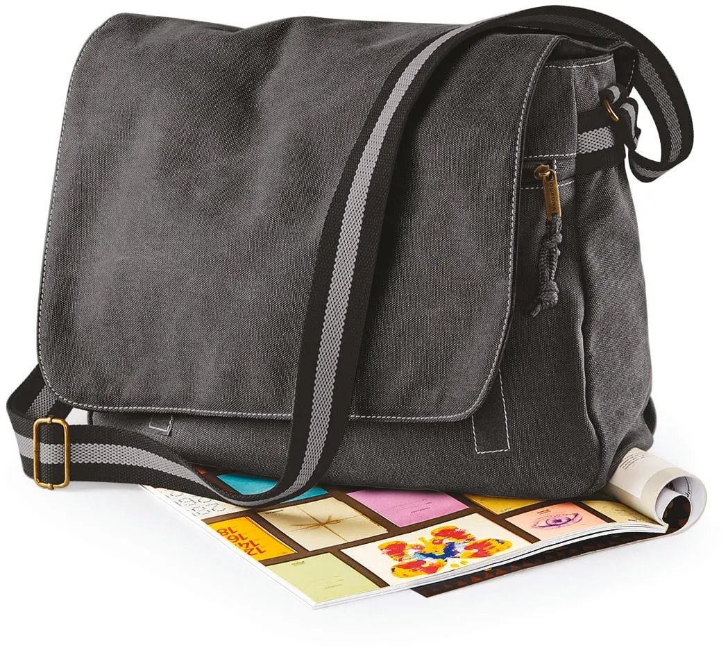 Bolsa mensajero canvas estilo vintage