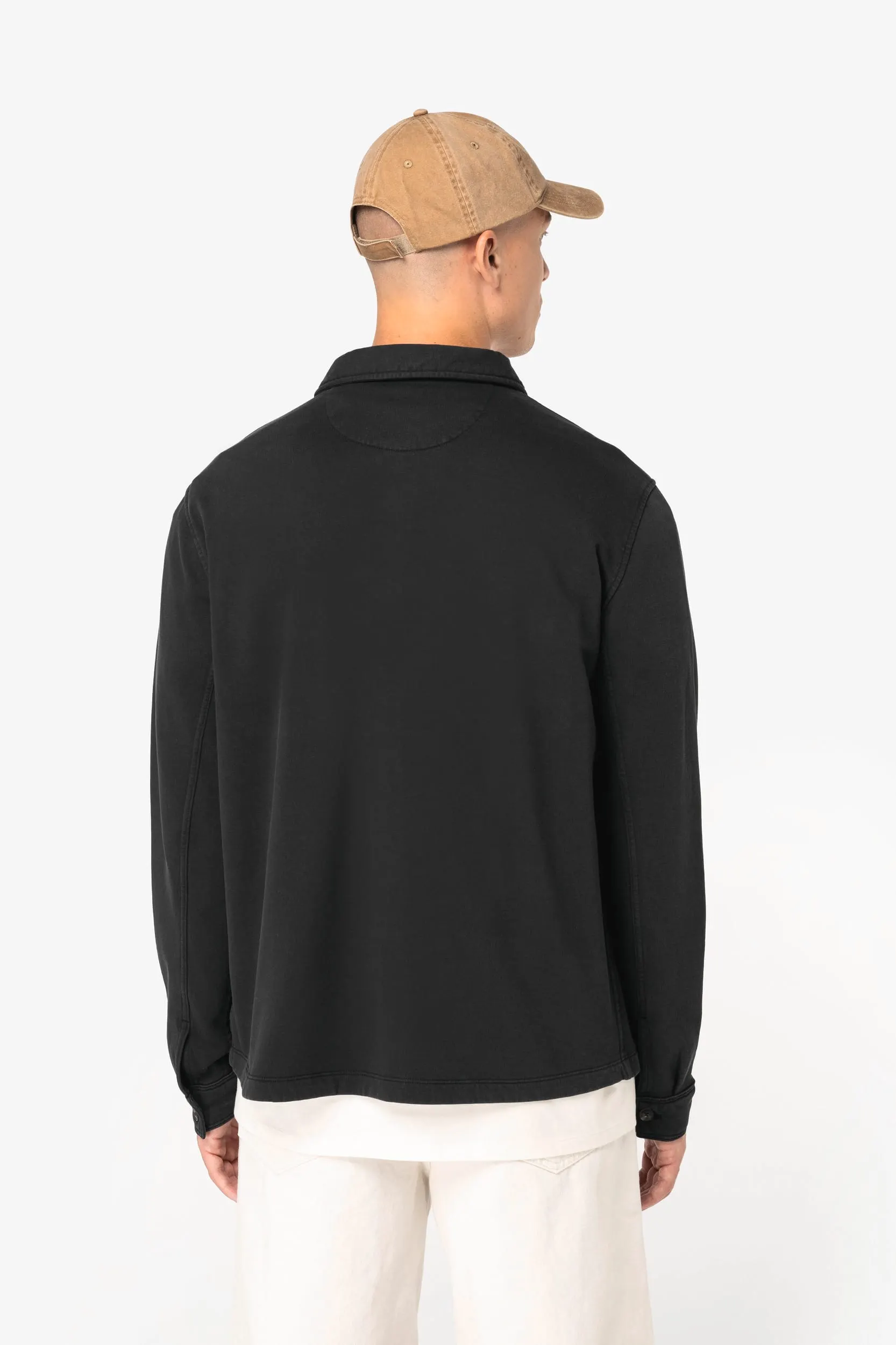 Sobrecamisa ecorresponsable efecto lavado de felpa perchada hombre