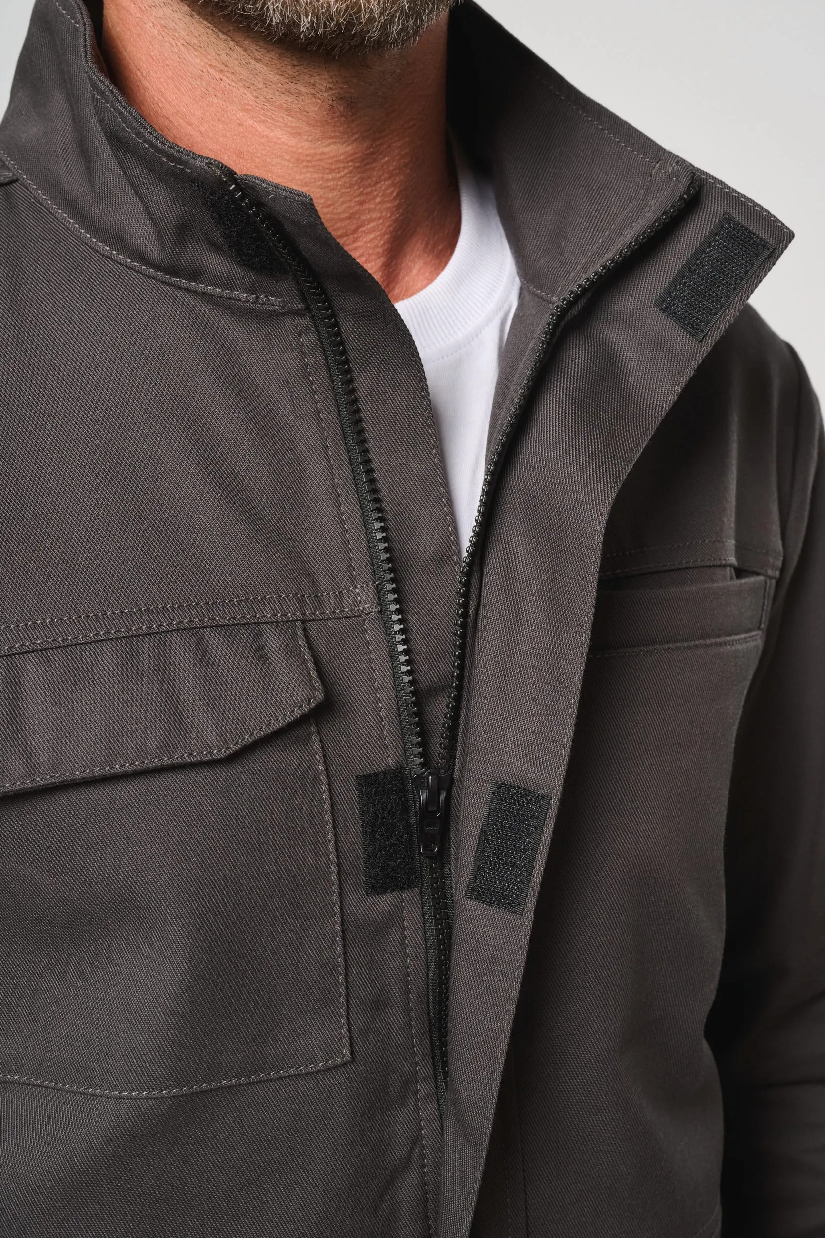 Chaqueta de trabajo sin metal unisex