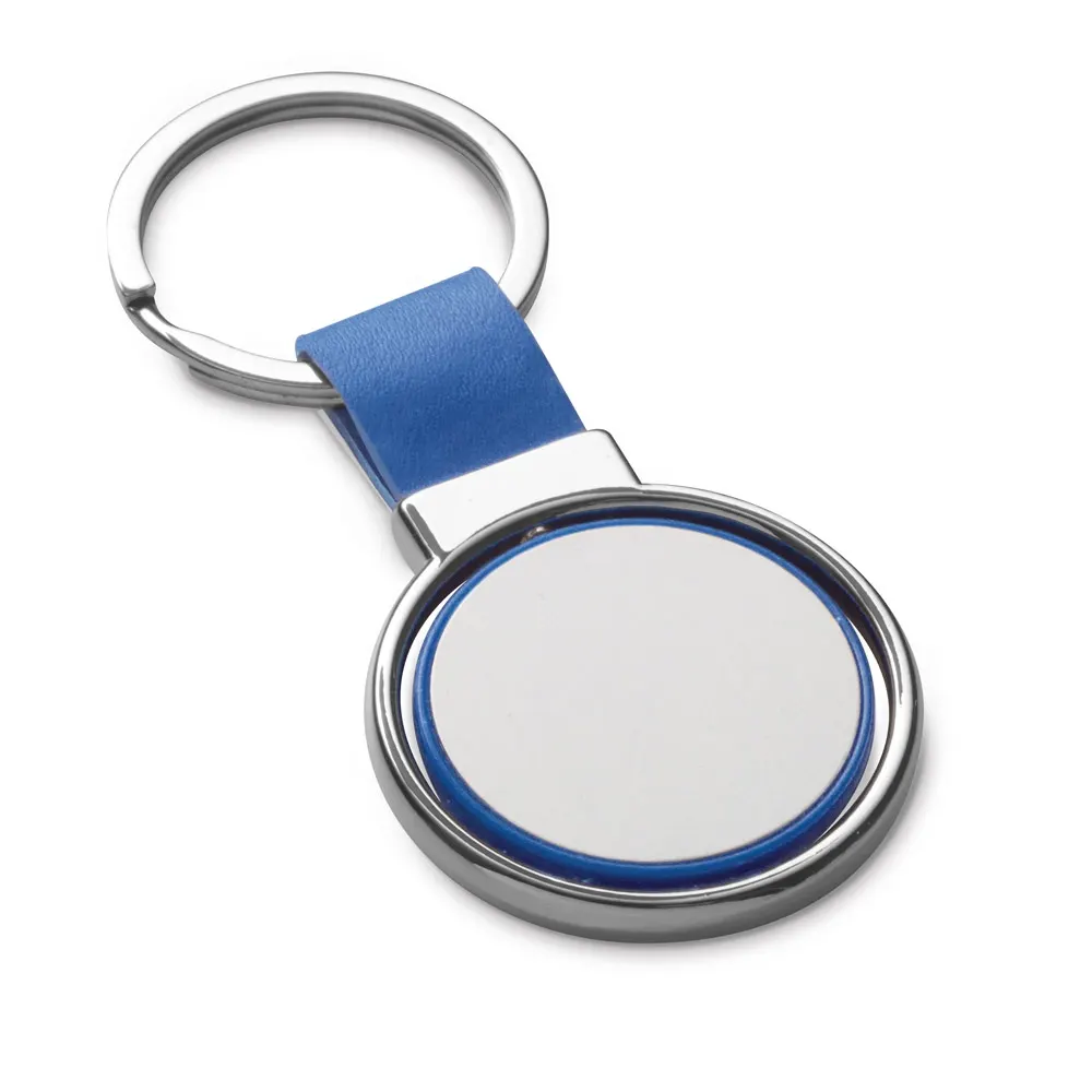 ALBRIGHT. Llavero de metal y PU apto para personalización mediante doming
