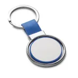 ALBRIGHT. Llavero de metal y PU apto para personalización mediante doming