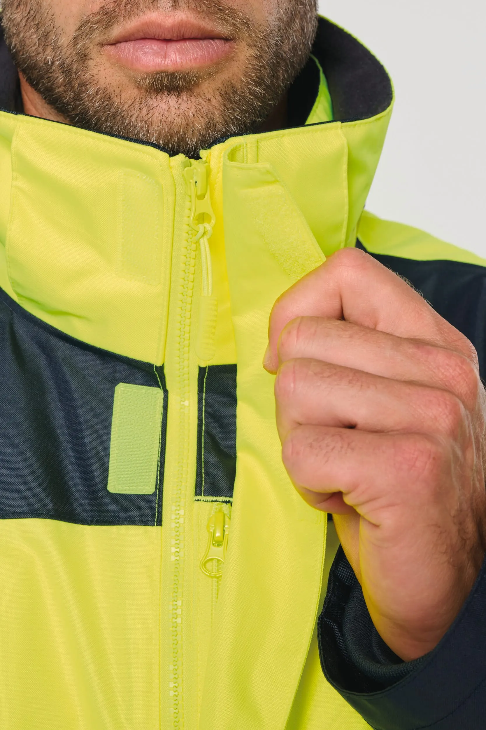 Parka de seguridad reciclada 4 en 1 unisex