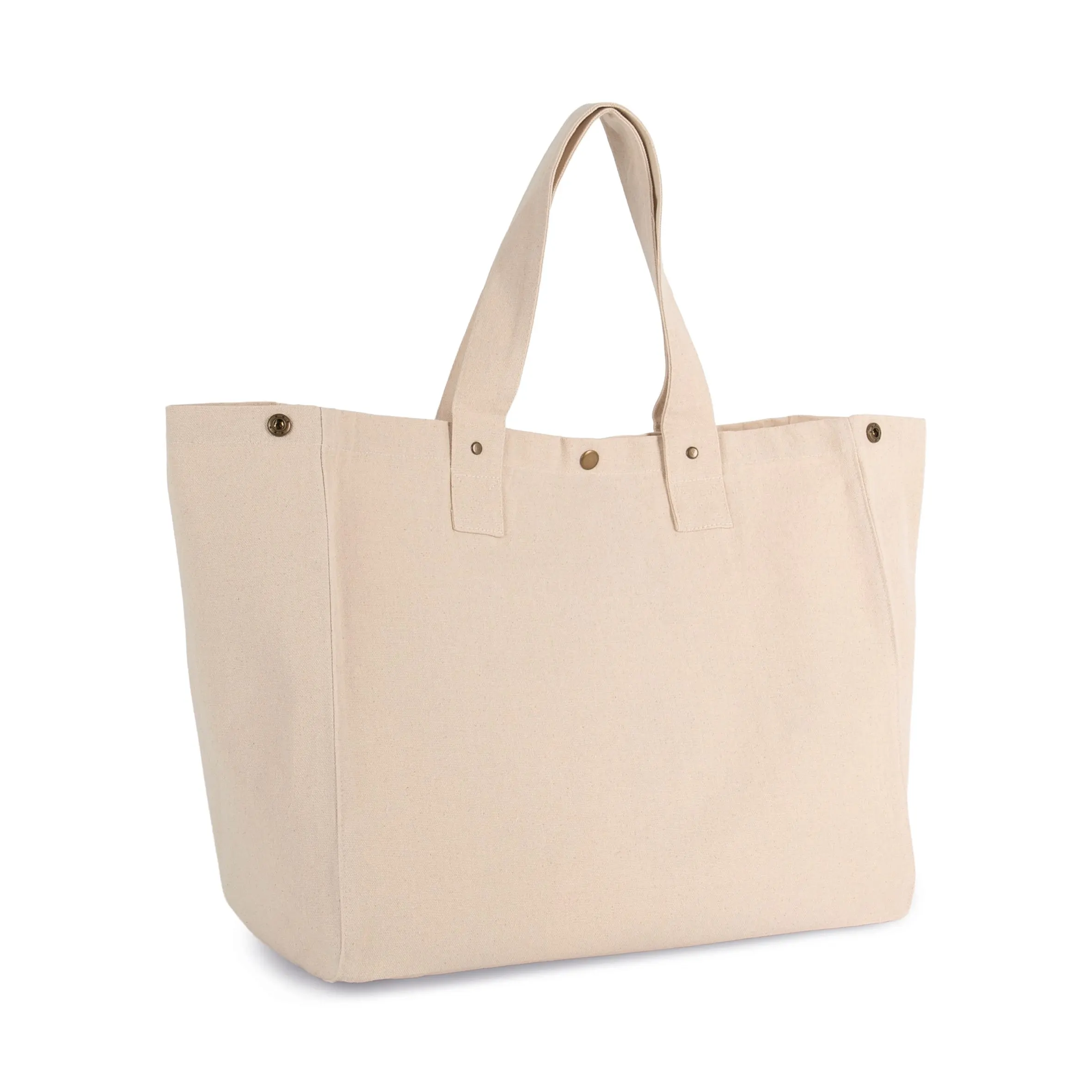 Bolsa shopper de algodón efecto lavado