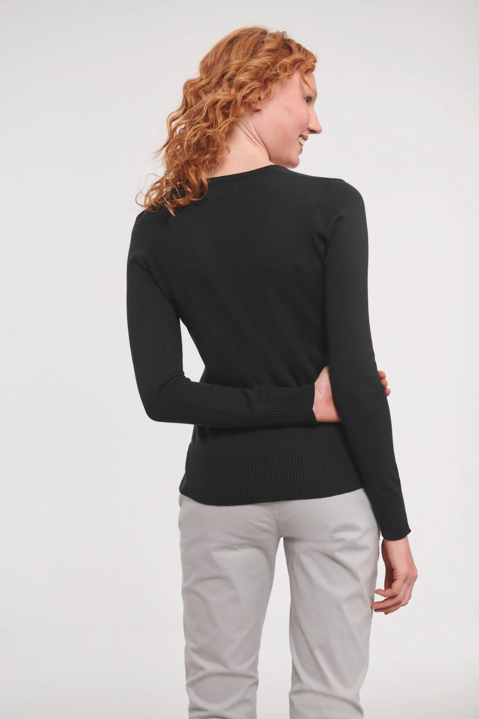 Jersey cuello de pico mujer