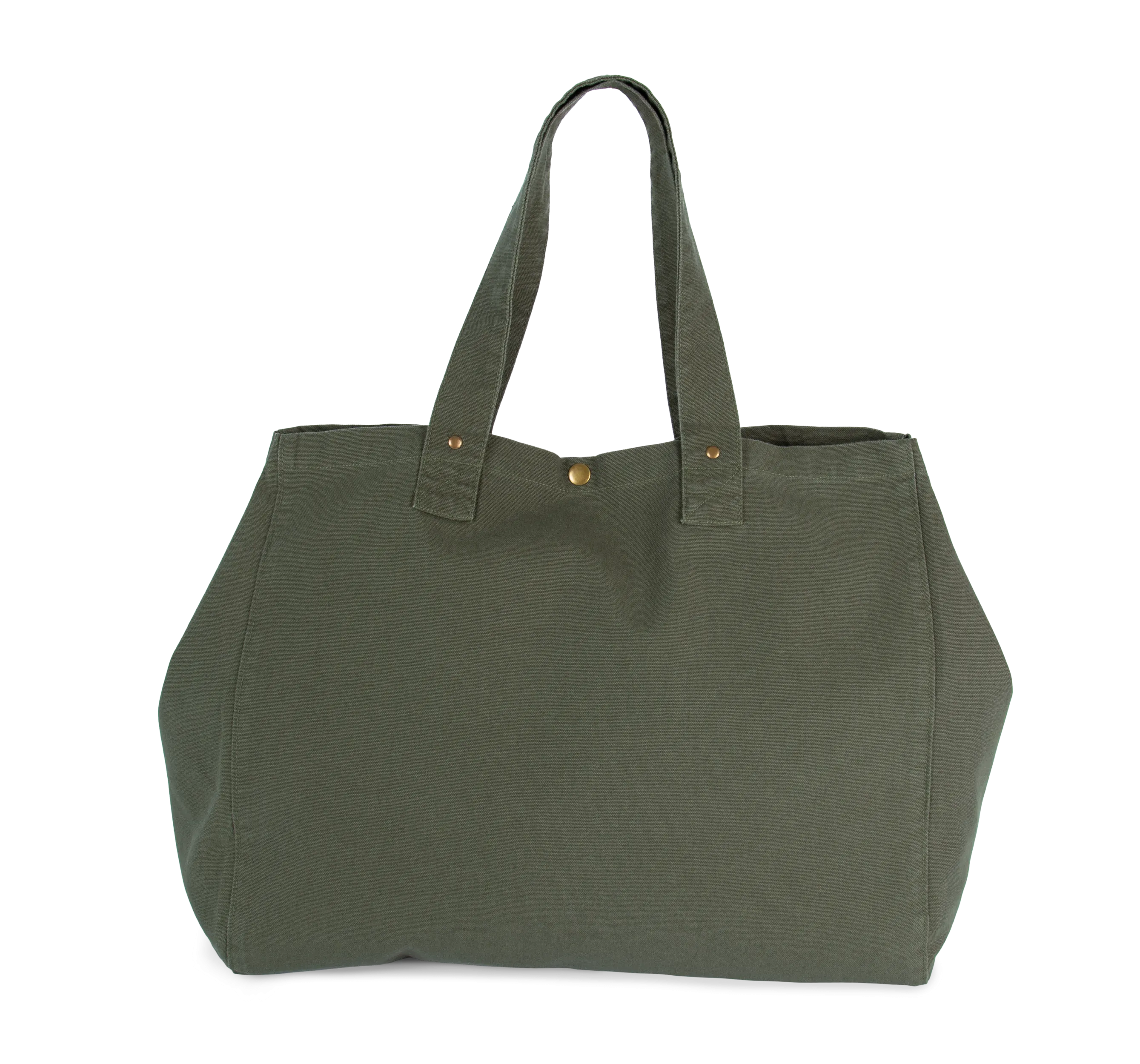 Bolsa shopper de algodón efecto lavado