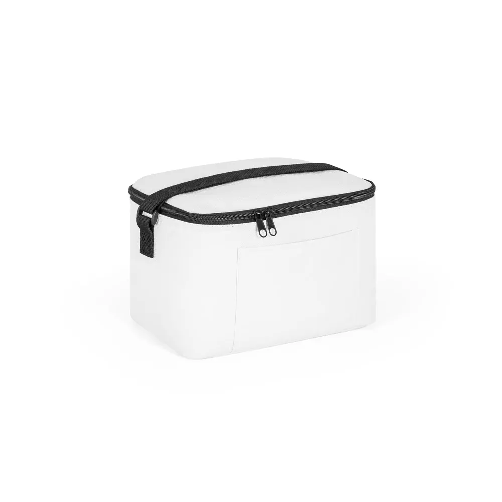 CANCUN. Bolsa térmica de poliéster reciclado 600D con correa de cincha ajustable 7 L