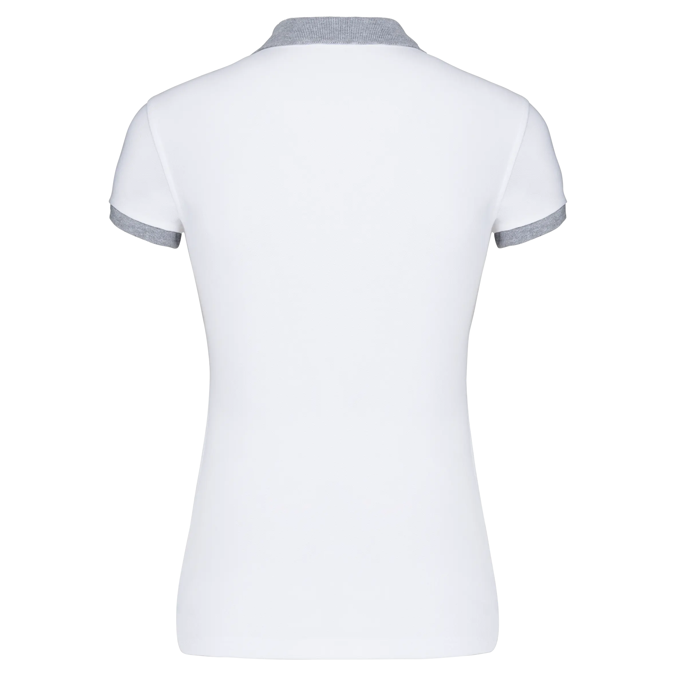 Polo piqué bicolor mujer