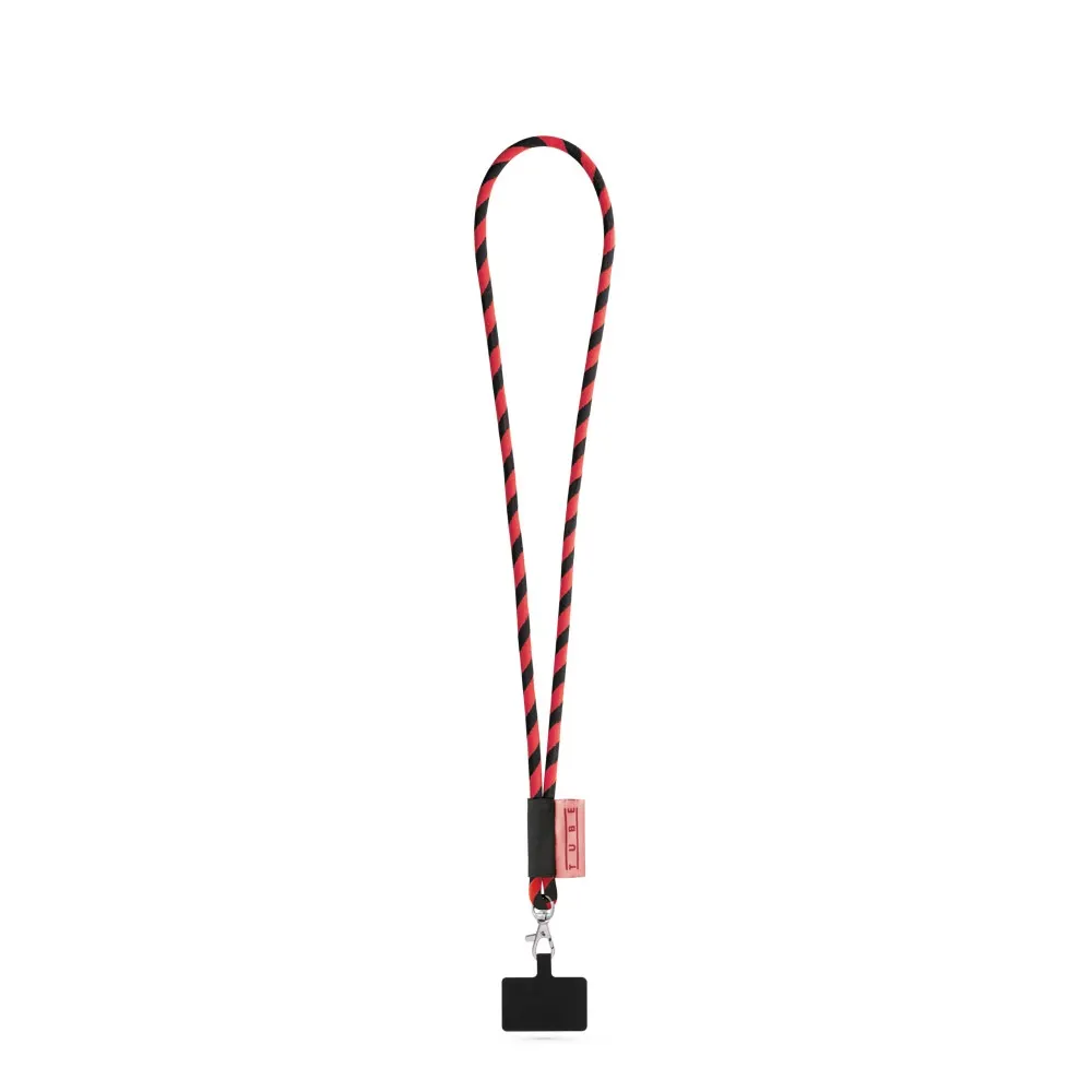 GOSPORT. SET Lanyard TUBE Long (Ø 7 mm) con mosquetón de gatillo de 9 mm y soporte para teléfono móvil