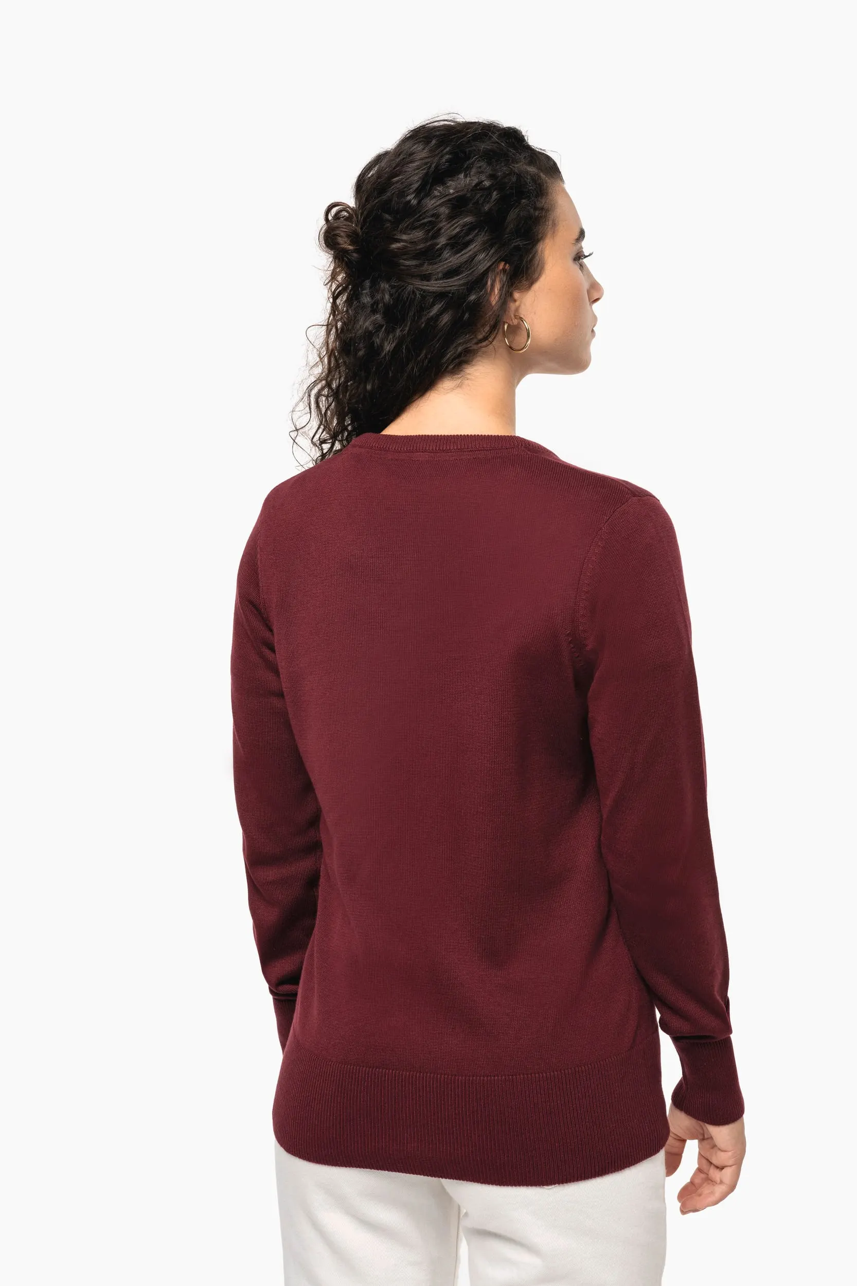 Jersey cuello de pico mujer