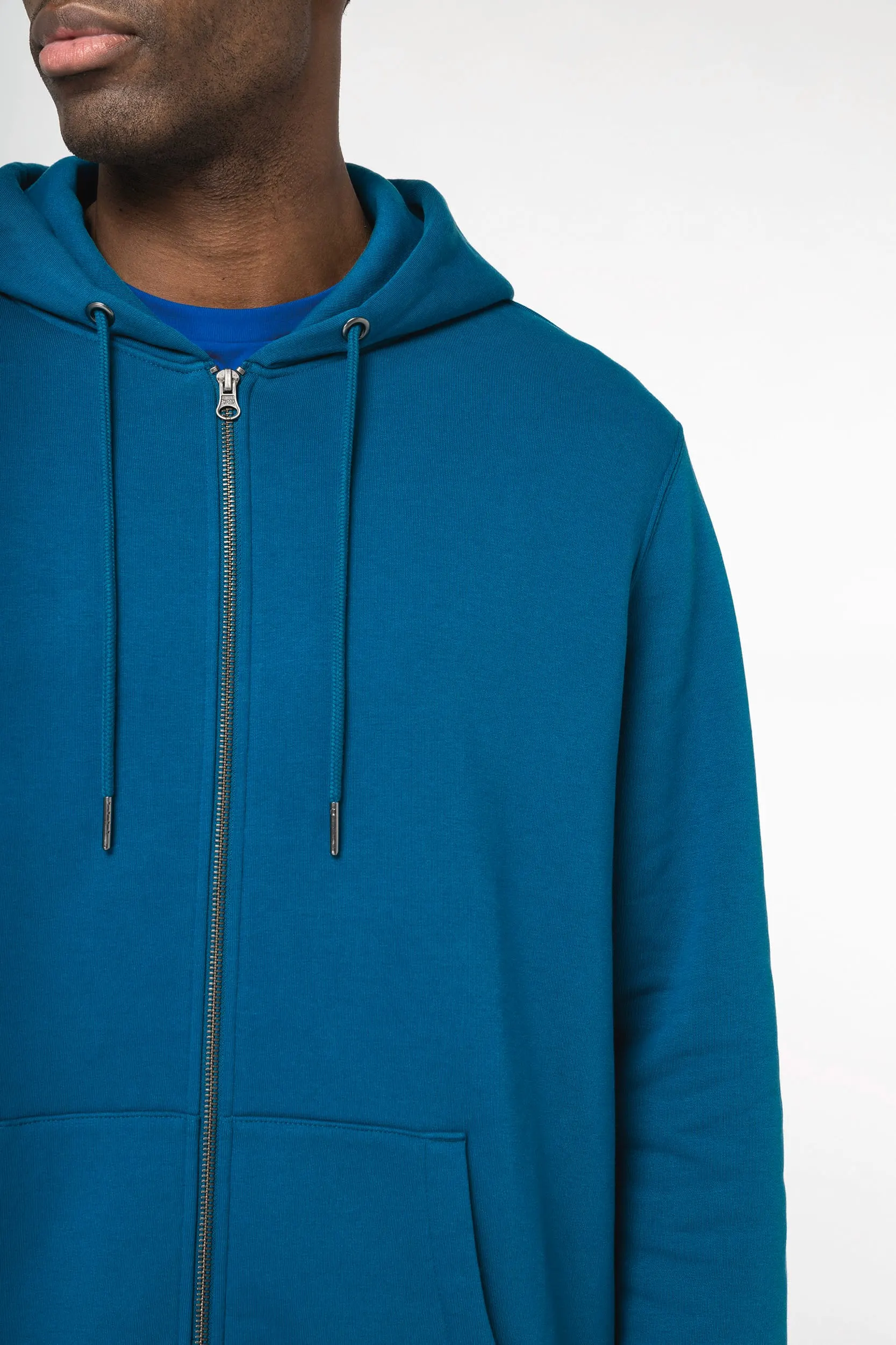 Sudadera ecorresponsable con cremallera y capucha unisex