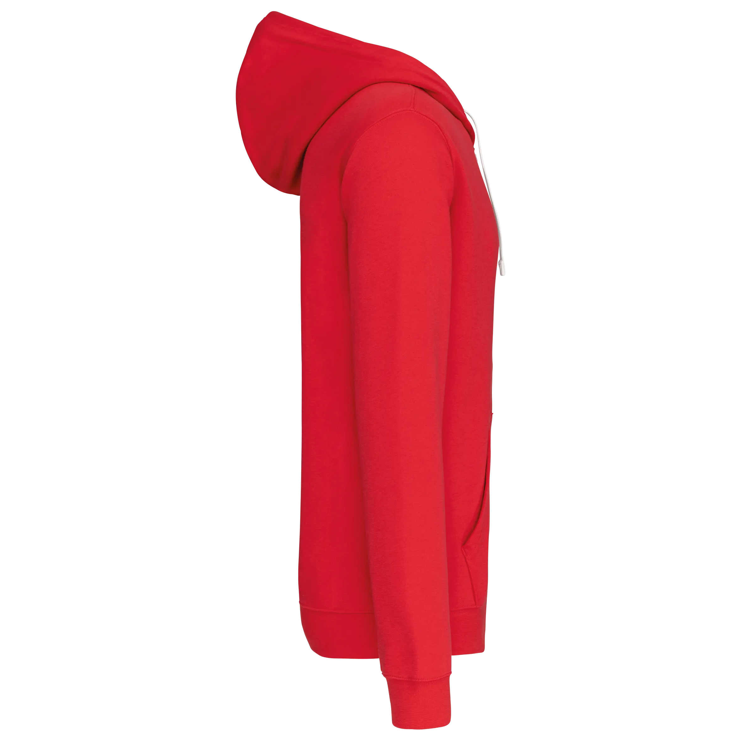 Sudadera capucha y cremallera contrastada