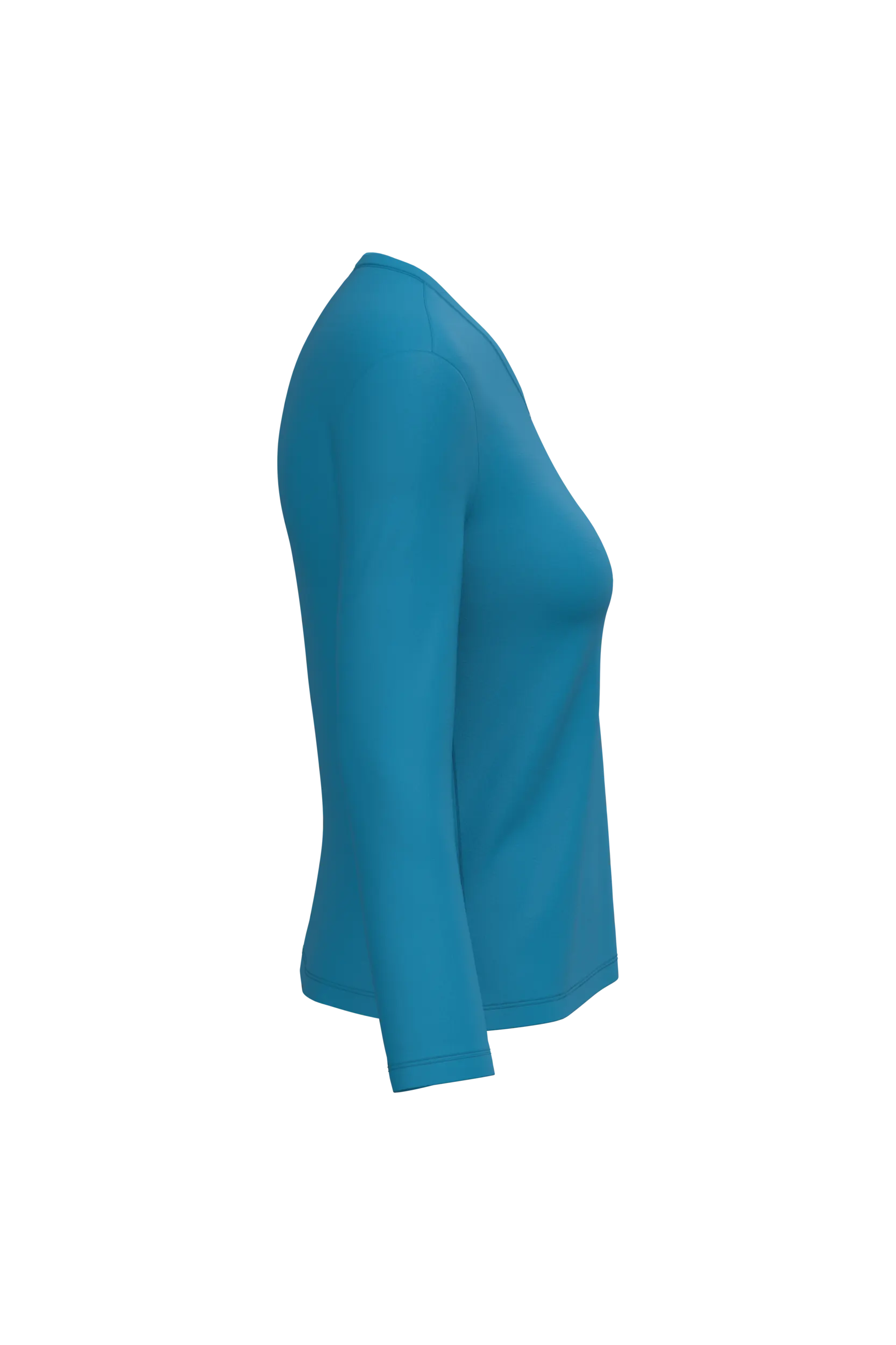 Camiseta manga larga y cuello de pico mujer