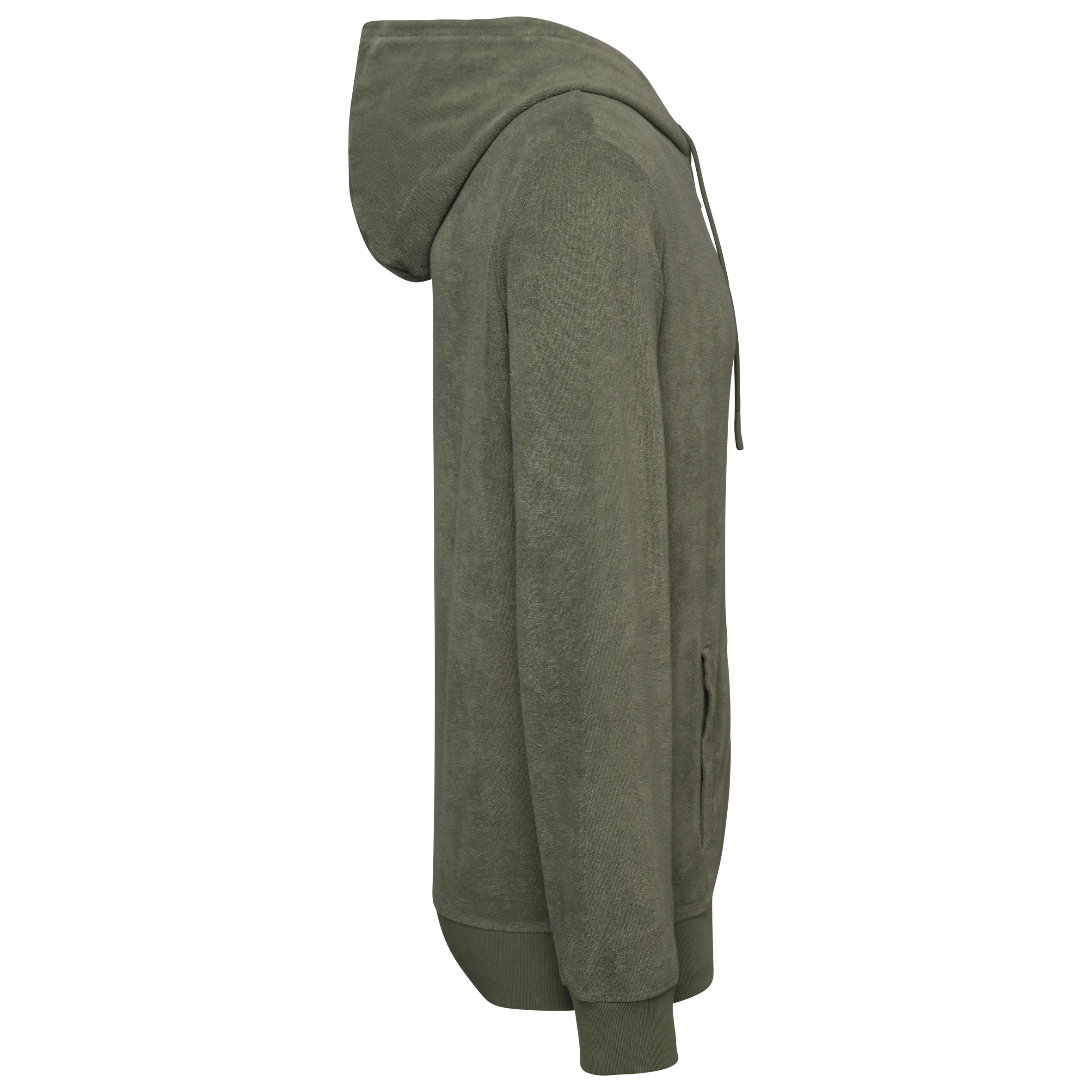 Sudadera ecorresponsable de rizo con capucha y cremallera hombre