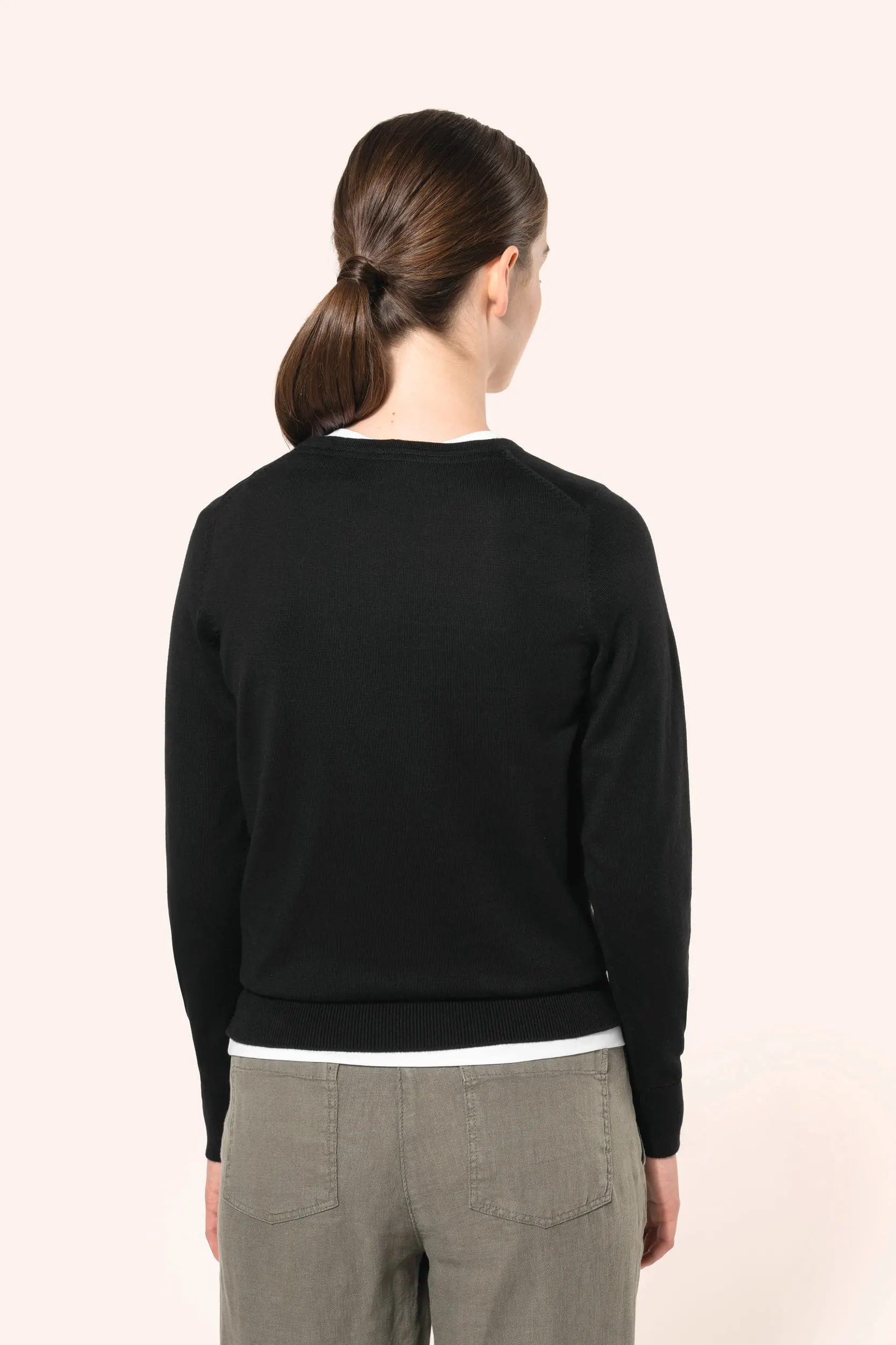 Jersey Supima® cuello redondo mujer