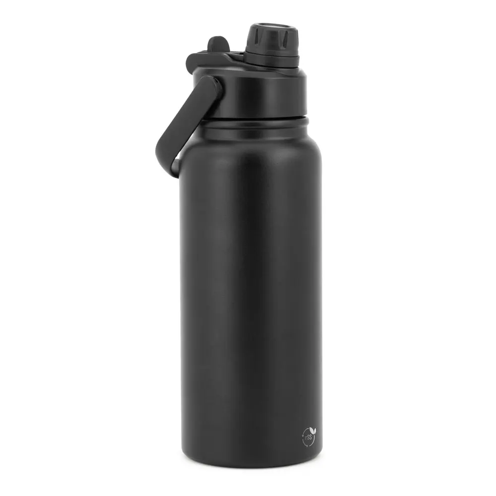 ALCARAZ. Botella de acero inoxidable (90% reciclado), doble pared aislada al vacío