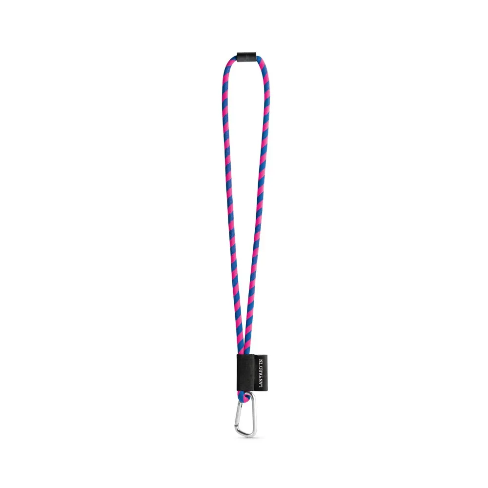 75089. SET Lanyard TUBE Long (Ø 7 mm) con mosquetón en forma de D de 55 mm y cierre de seguridad de Ø 7 mm