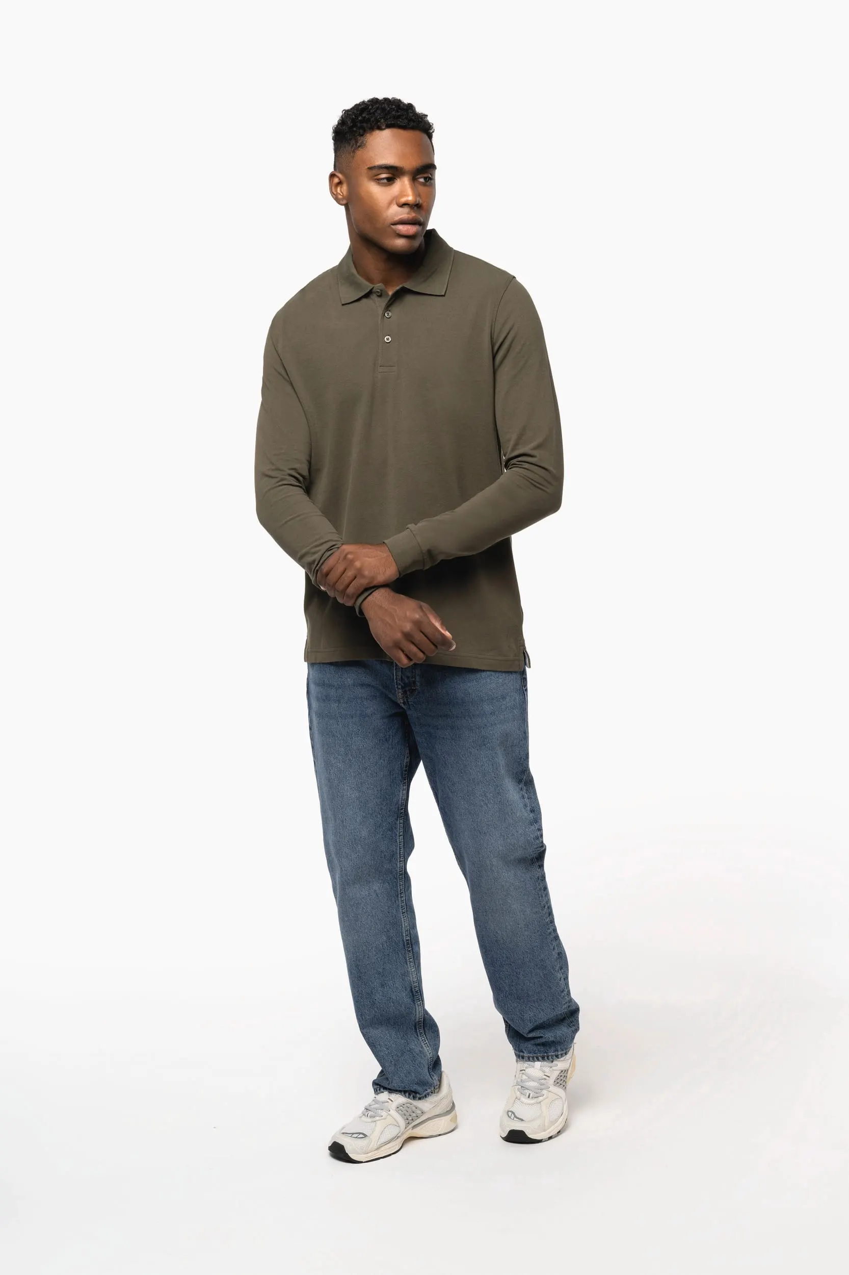 Polo manga larga hombre
