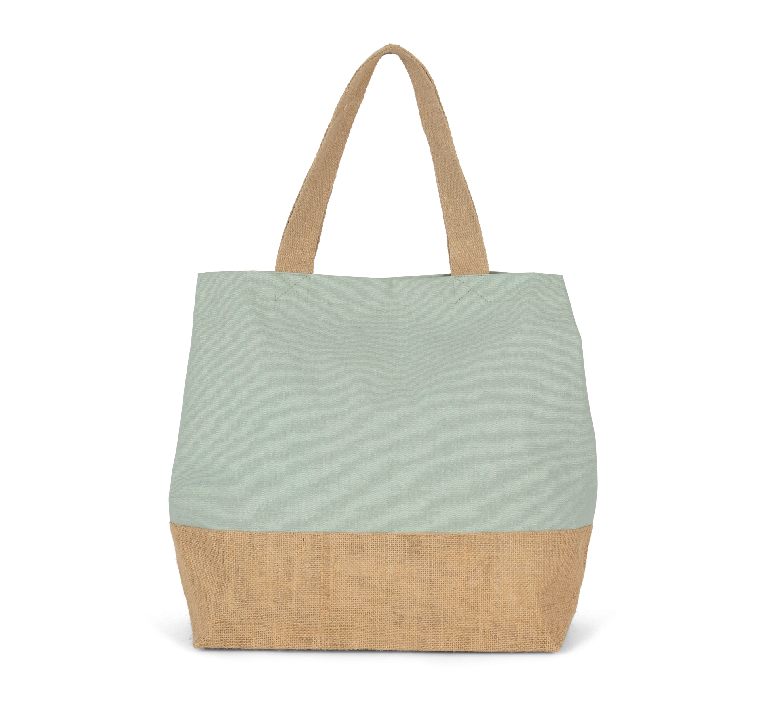 Bolsa shopper de yute & algodón canvas