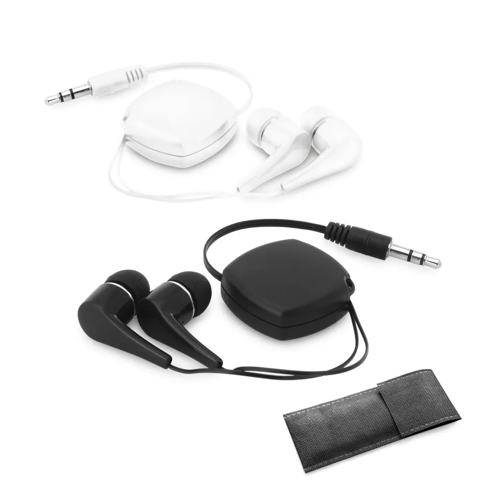 PINEL. Auriculares con cable retráctil de 0.75m en ABS