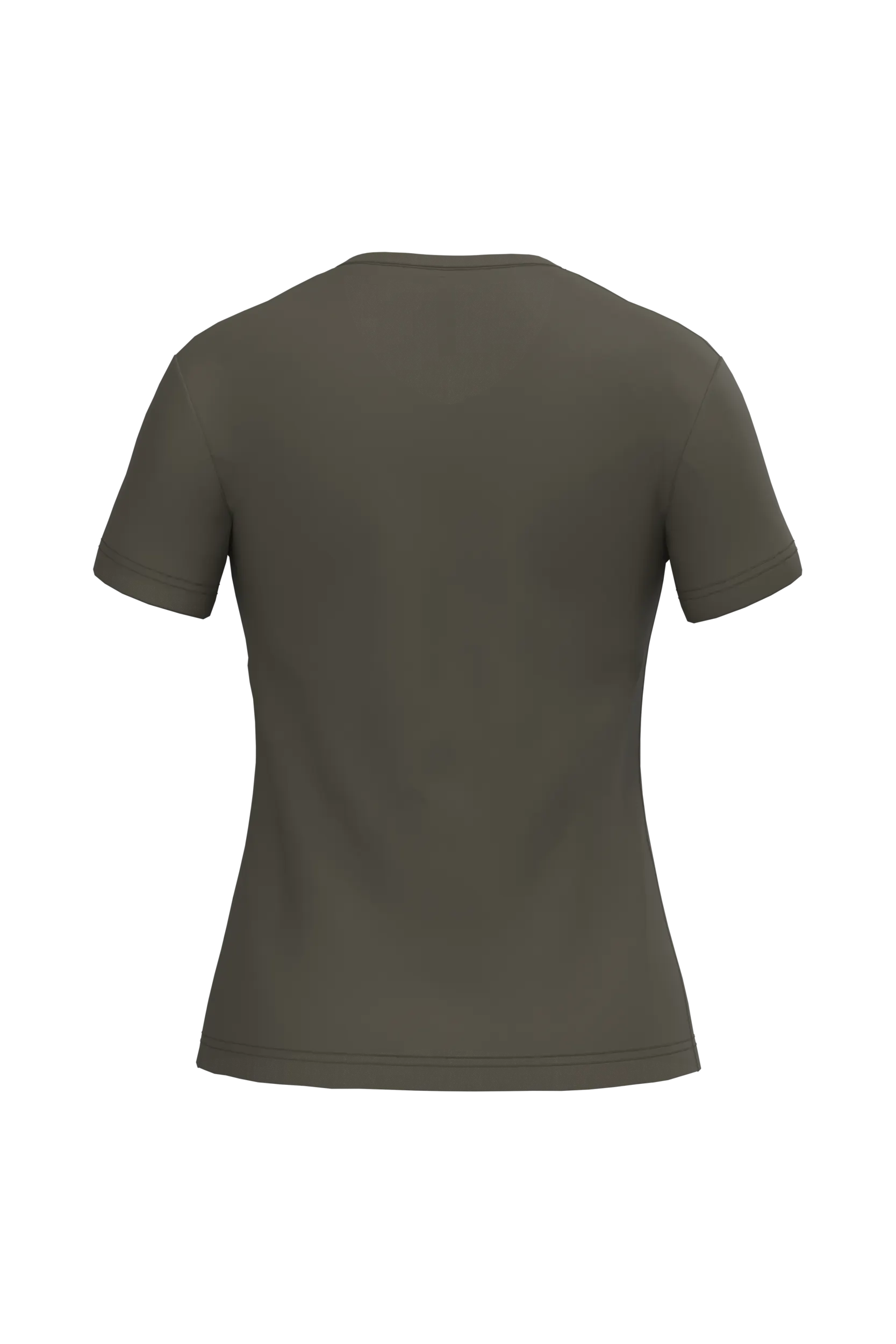 Camiseta de manga cota y cuello de pico mujer