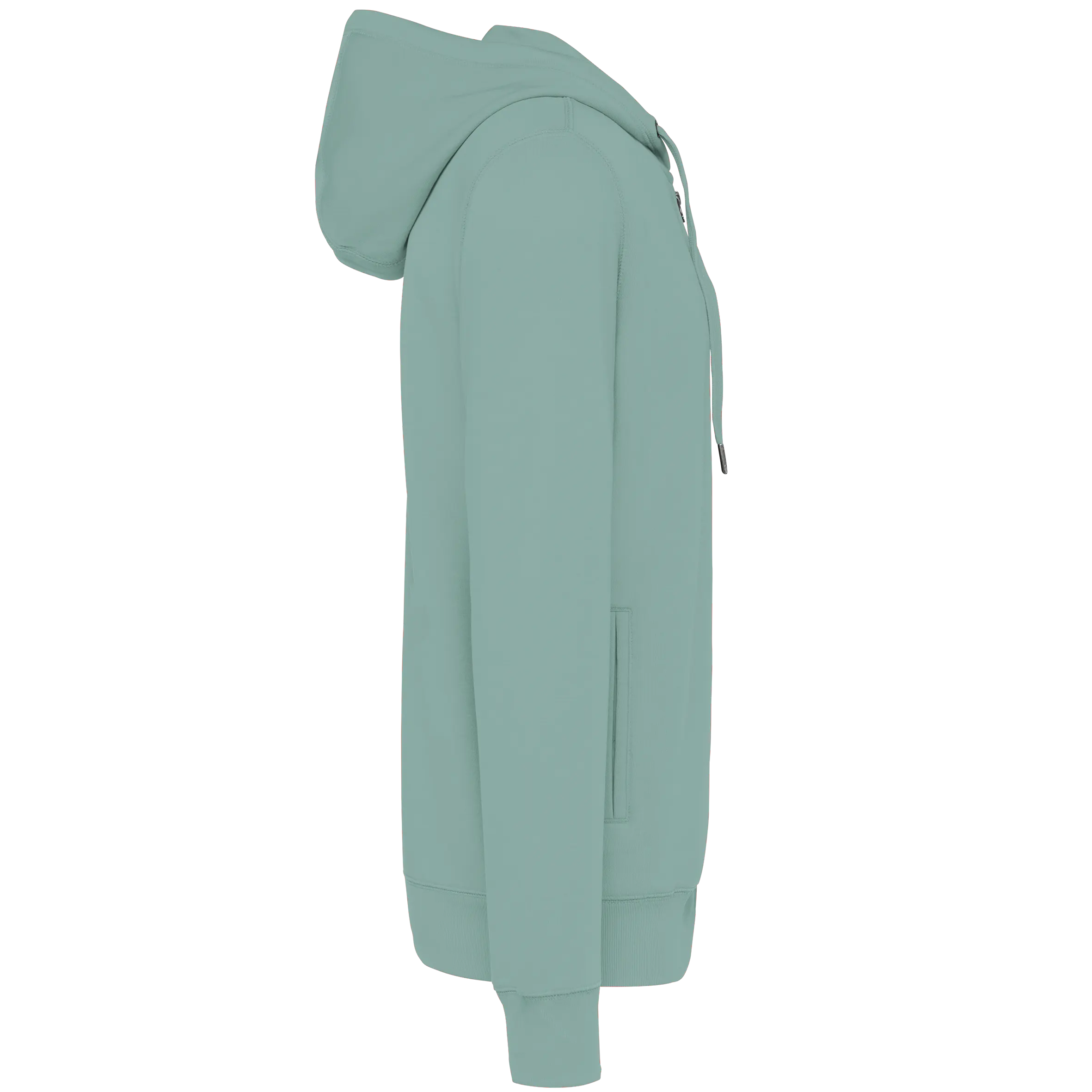 Sudadera ecorresponsable french terry con capucha y cremallera - Unisex