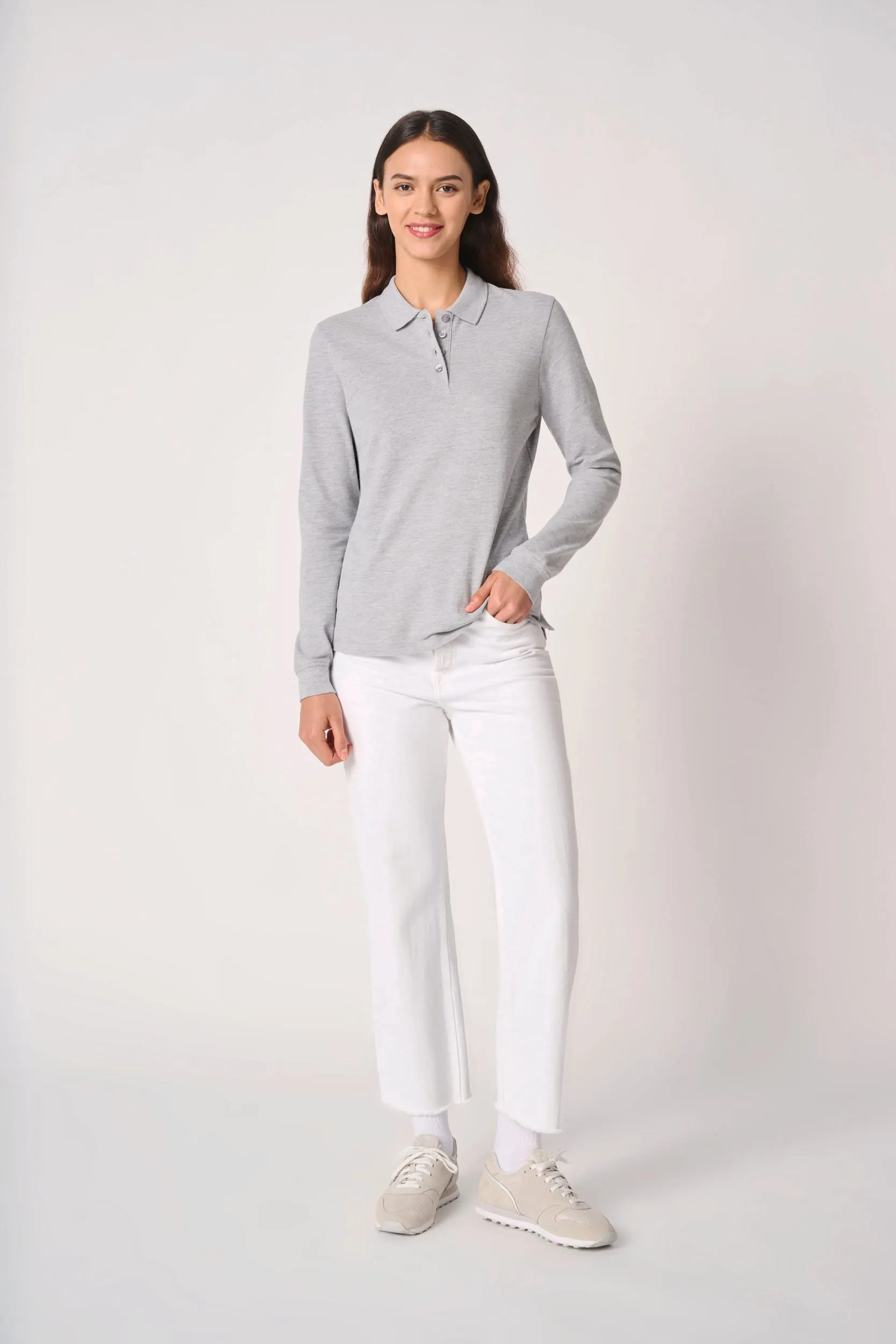 Polo punto piqué LSL mujer