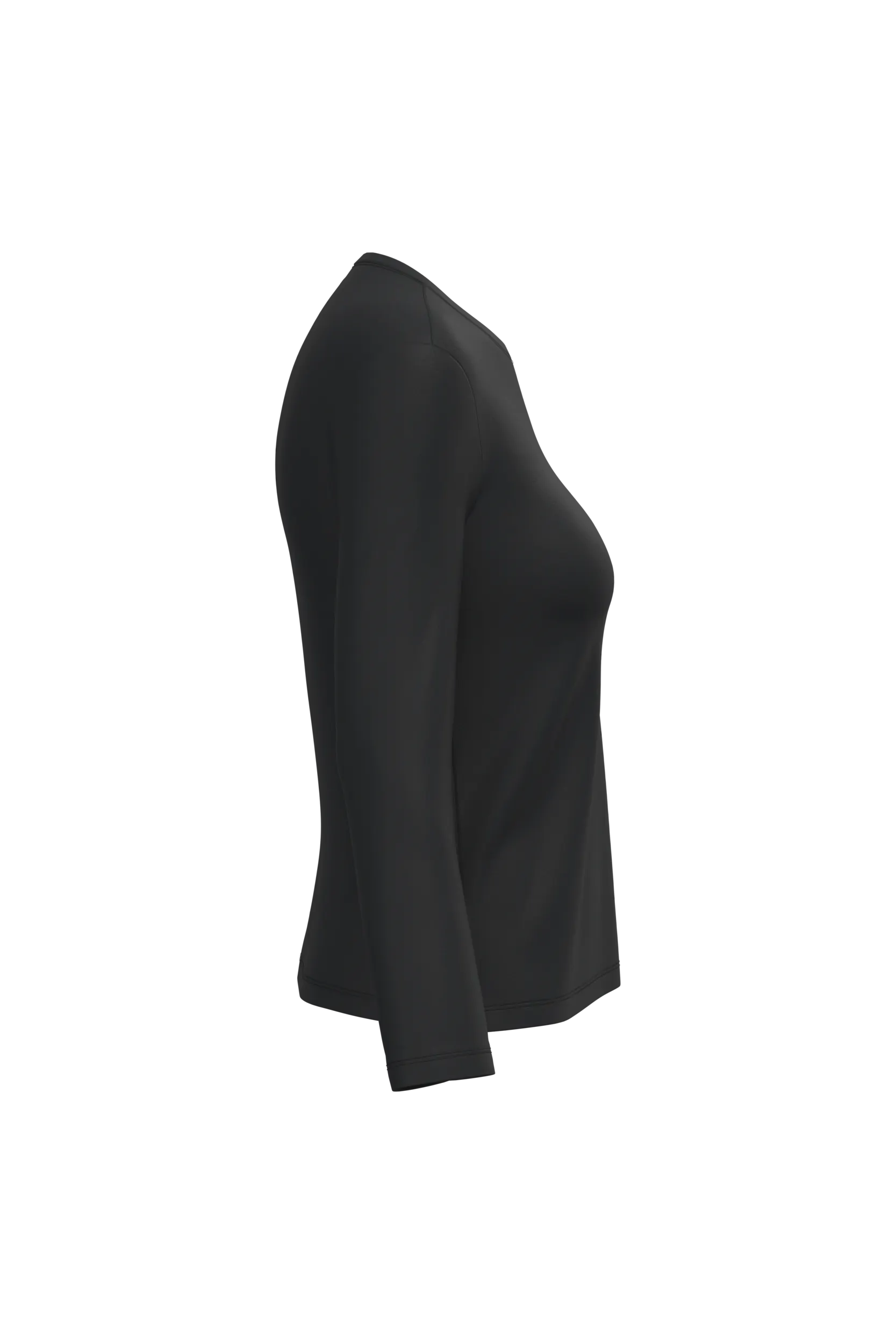 Camiseta manga larga y cuello redondo mujer