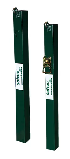 JUEGO DE 2 POSTES DE PÁDEL FIJOS CUADRADOS 80X80MM