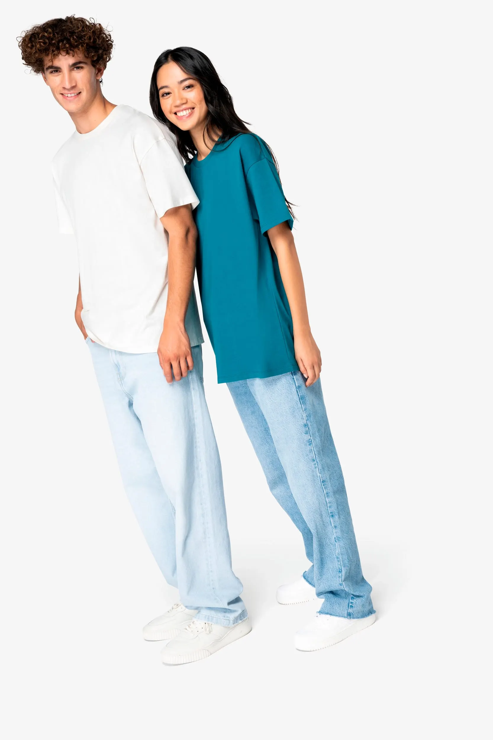 Camiseta ecorresponsable de hombros caídos unisex