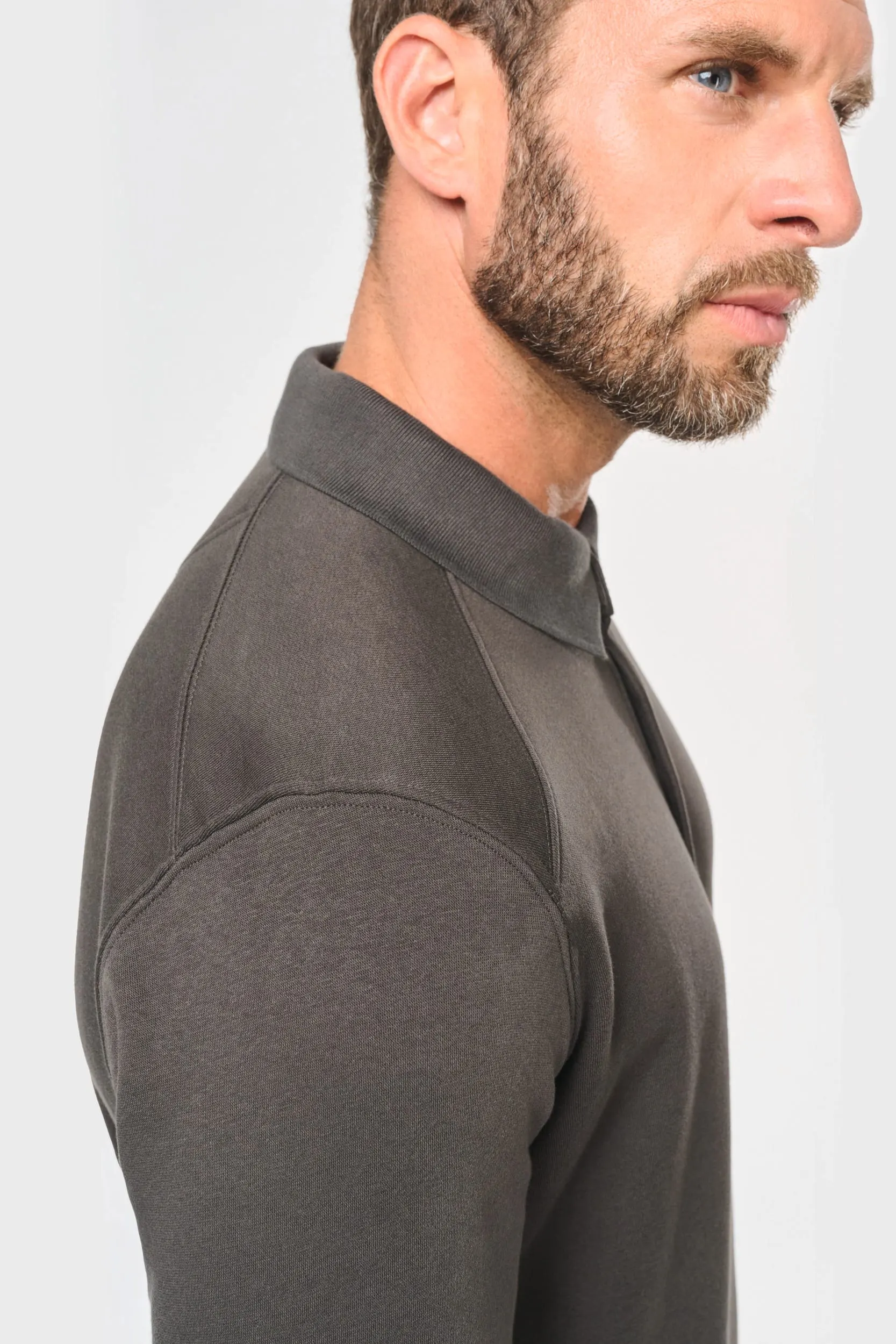 Sudadera cuello polo