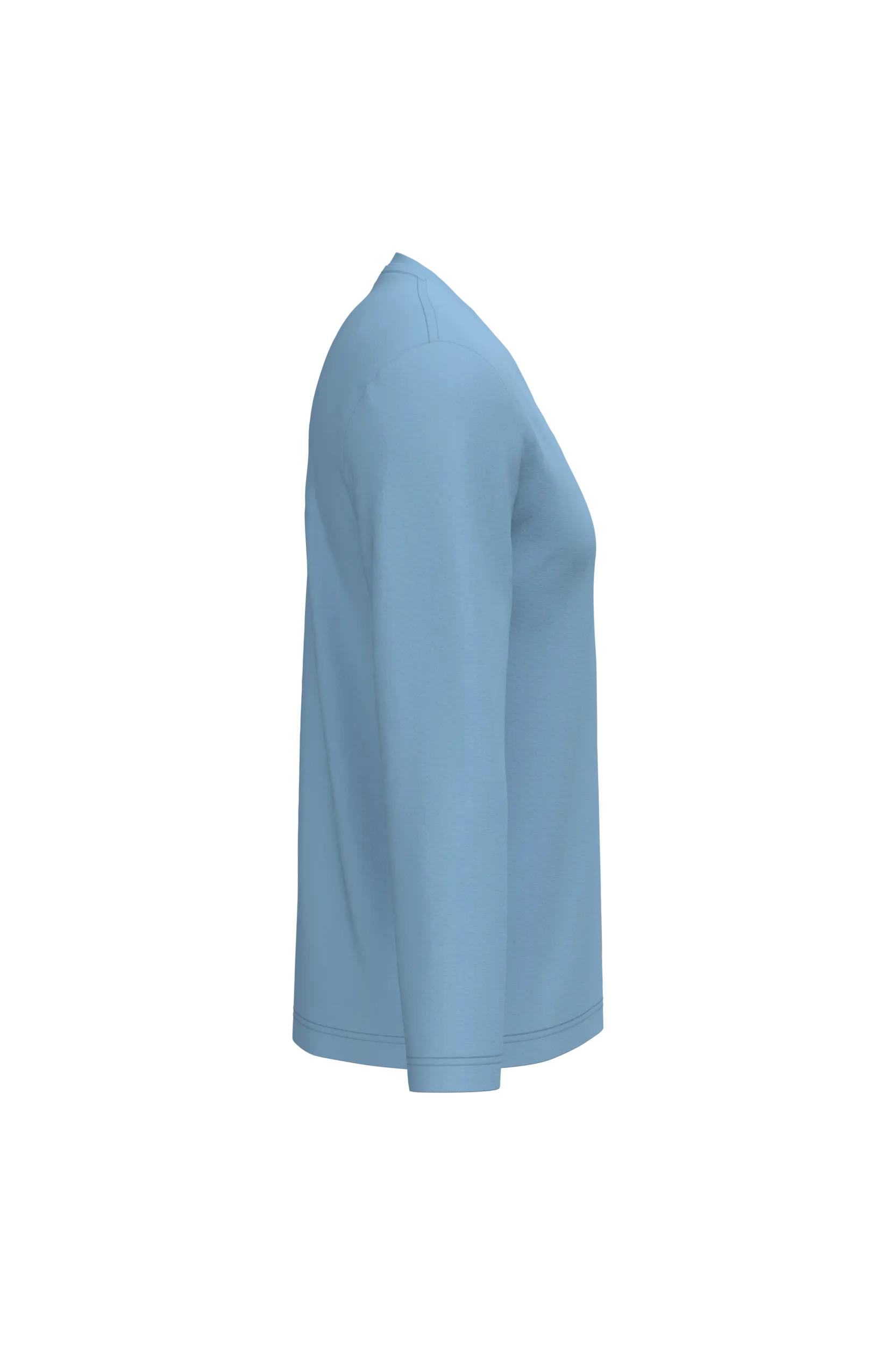 Camiseta manga larga y cuello de pico hombre