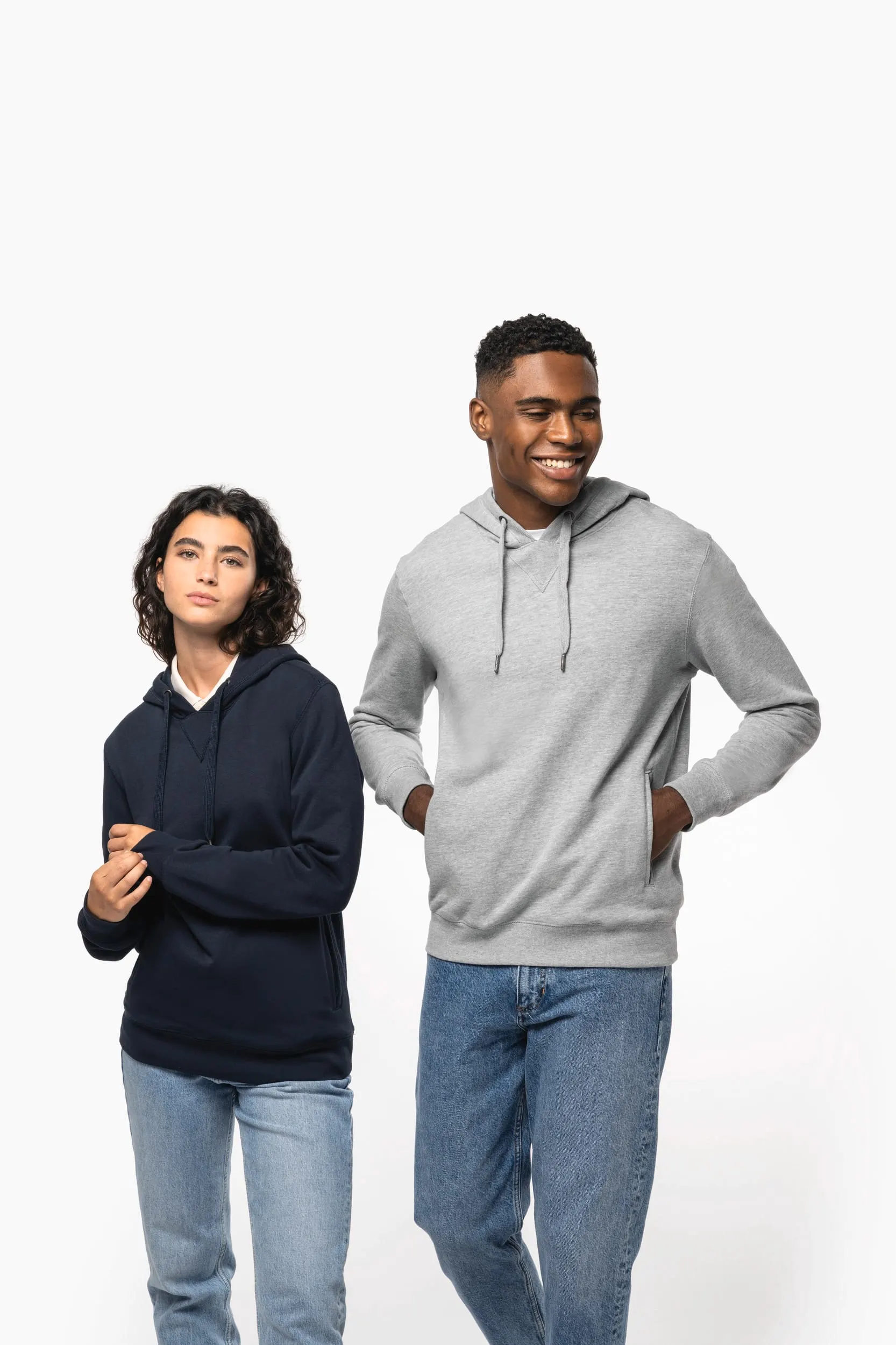 Sudadera ecorresponsable french terry capucha - Unisex