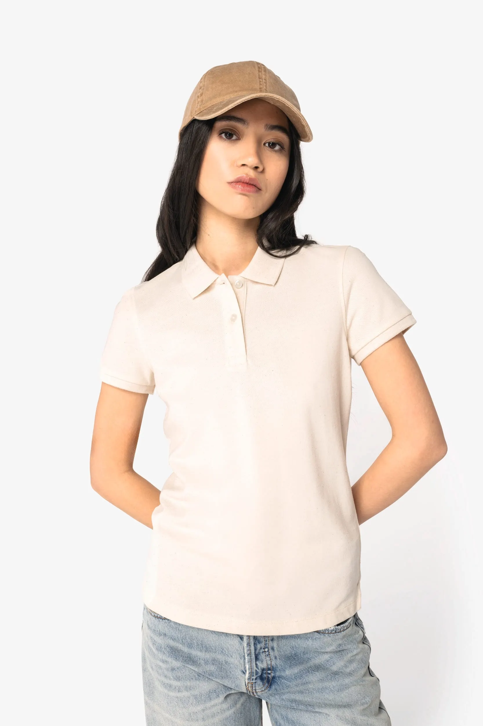 Polo ecorresponsable punto piqué mujer