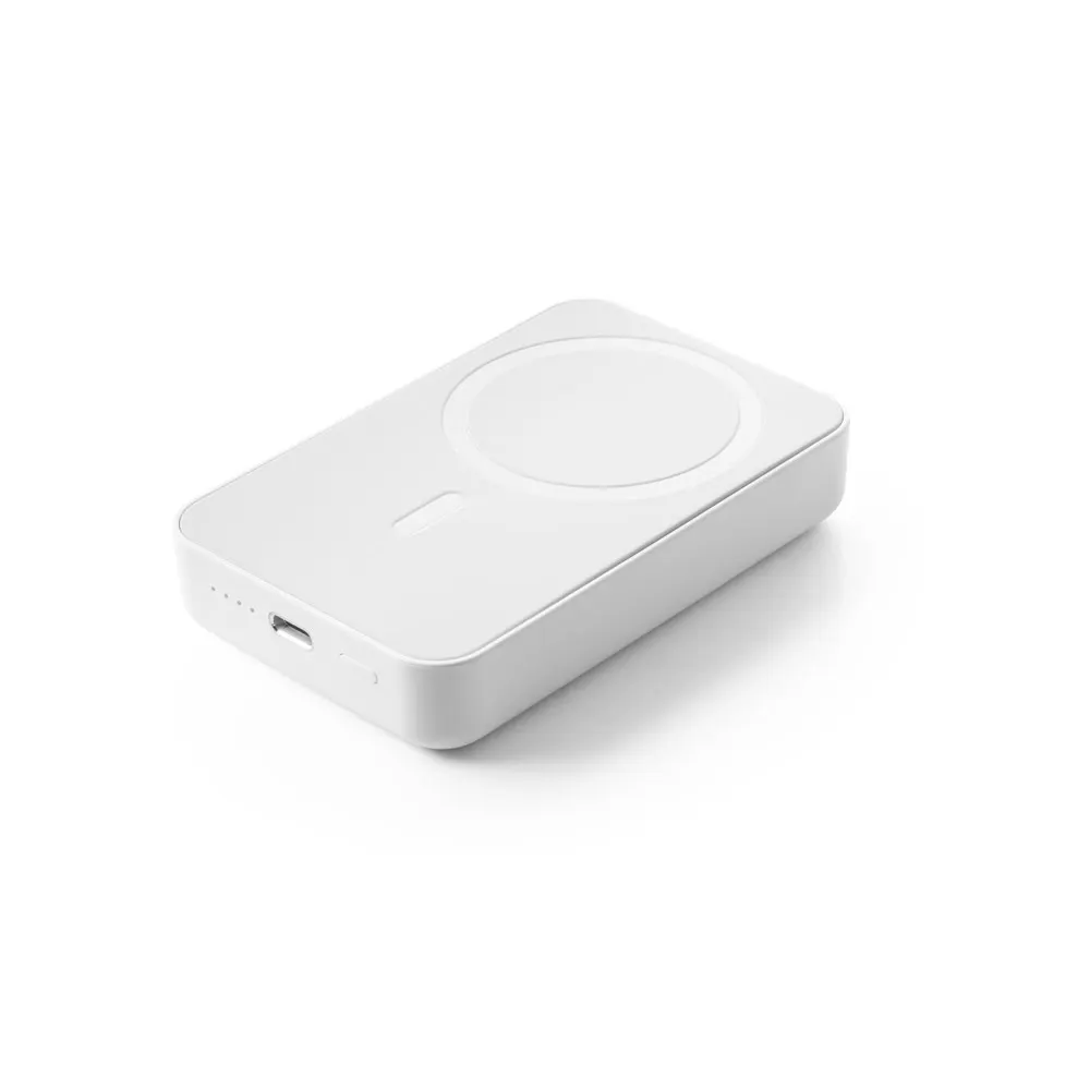 AMPERE 10. Power bank magnético de 10'000 mAh con cargador inalámbrico superrápido de 15W en ABS reciclado (100% rABS)