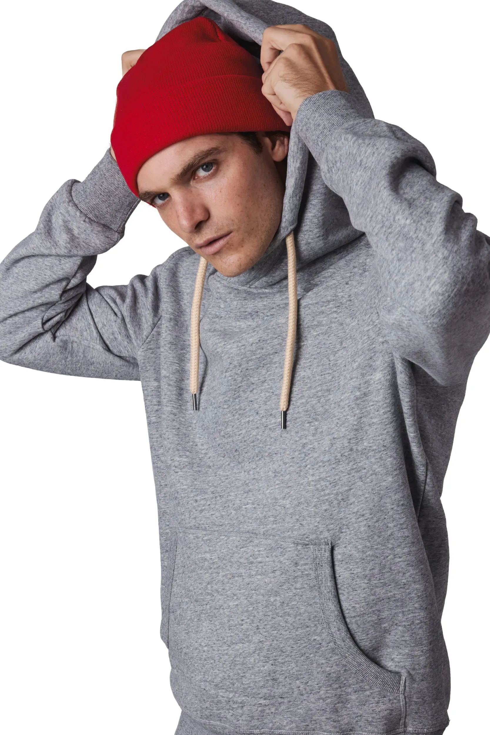 Gorro punto reciclado con dobladillo