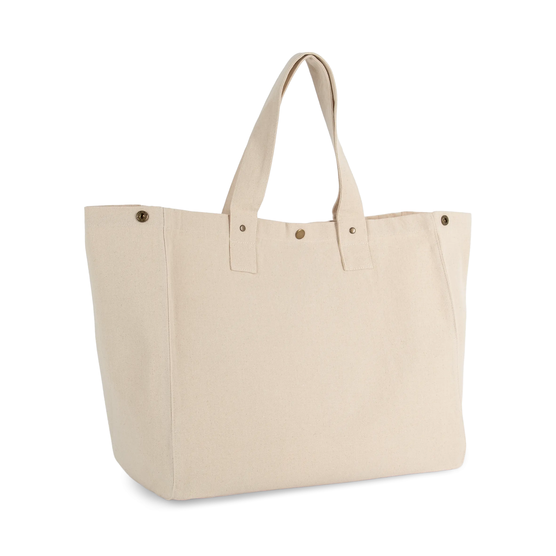 Bolsa shopper de algodón efecto lavado