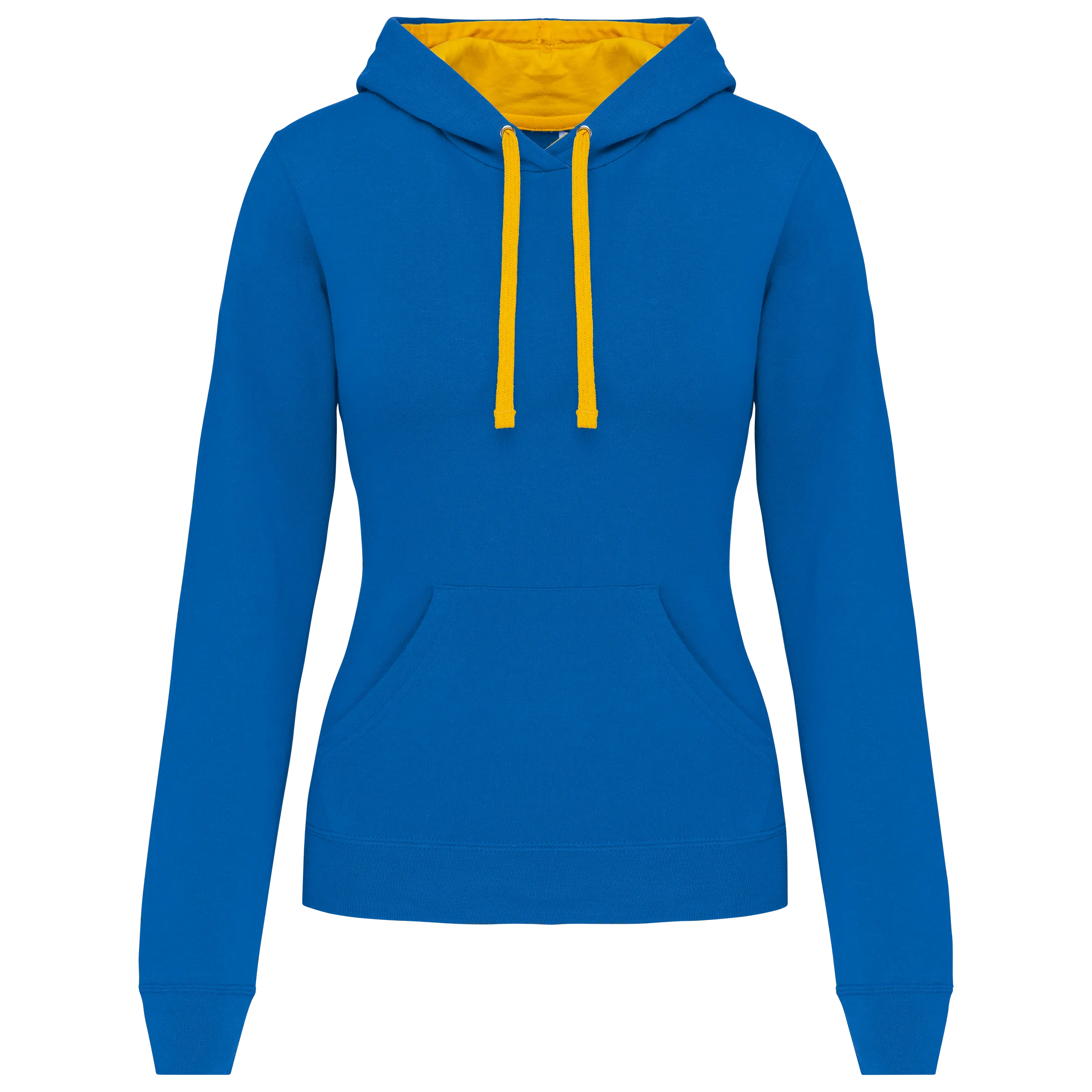 Sudadera capucha contrastada mujer