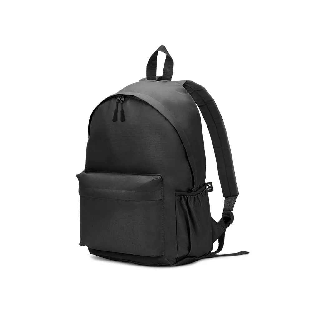 ROSARIO. Mochila clásica con un diseño atemporal en poliéster reciclado 600D