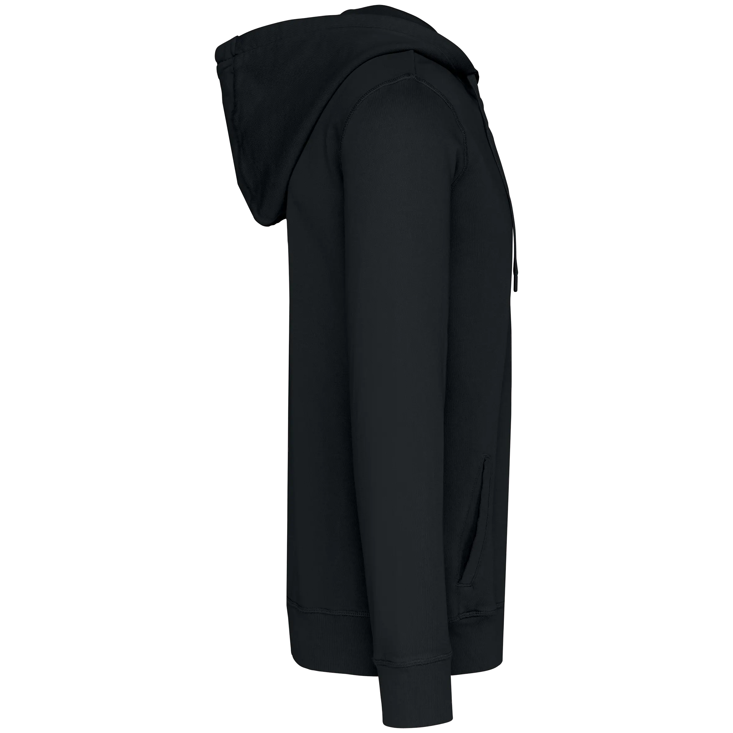 Sudadera ecorresponsable con cremallera y capucha French Terry unisex
