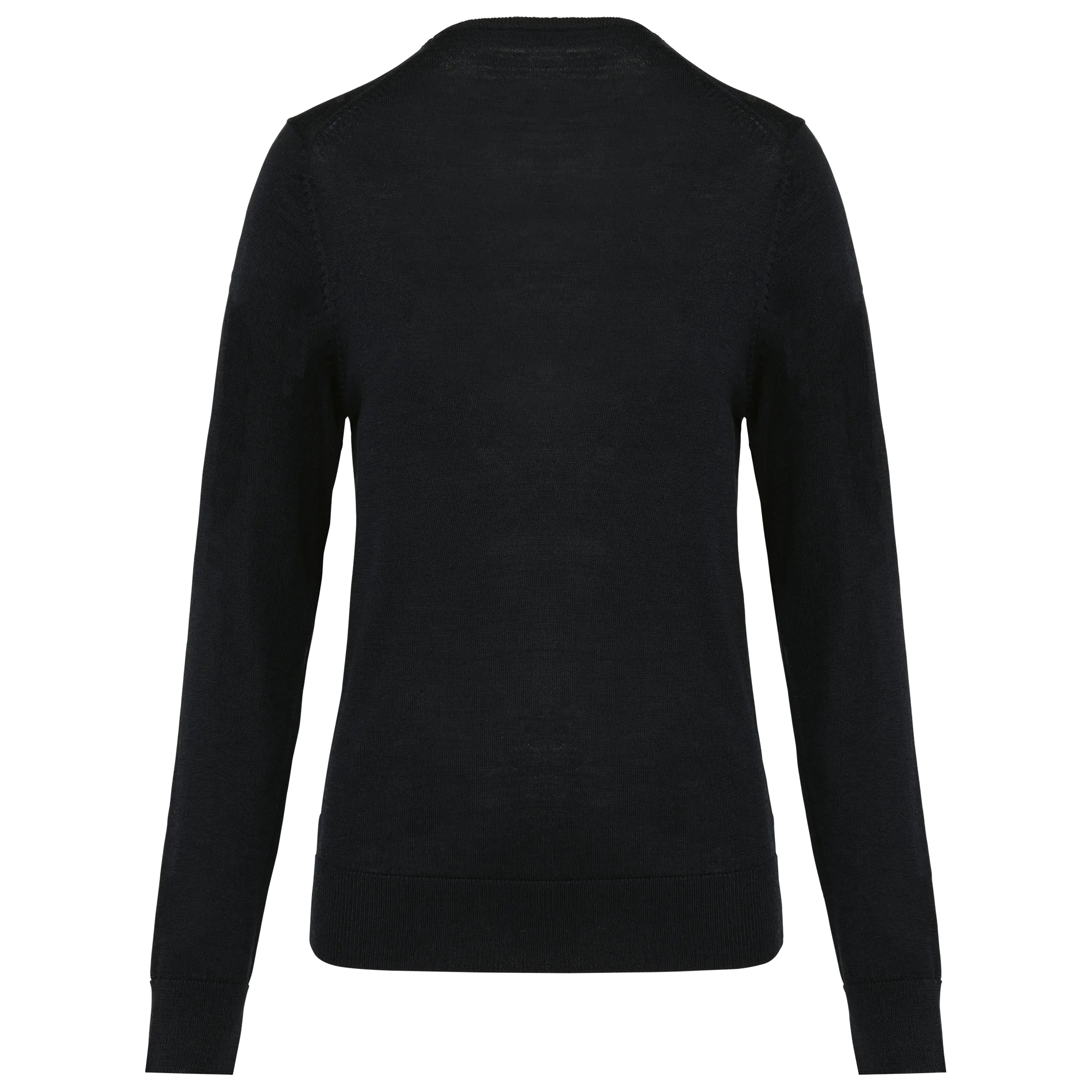 Jersey lana merina cuello de pico mujer