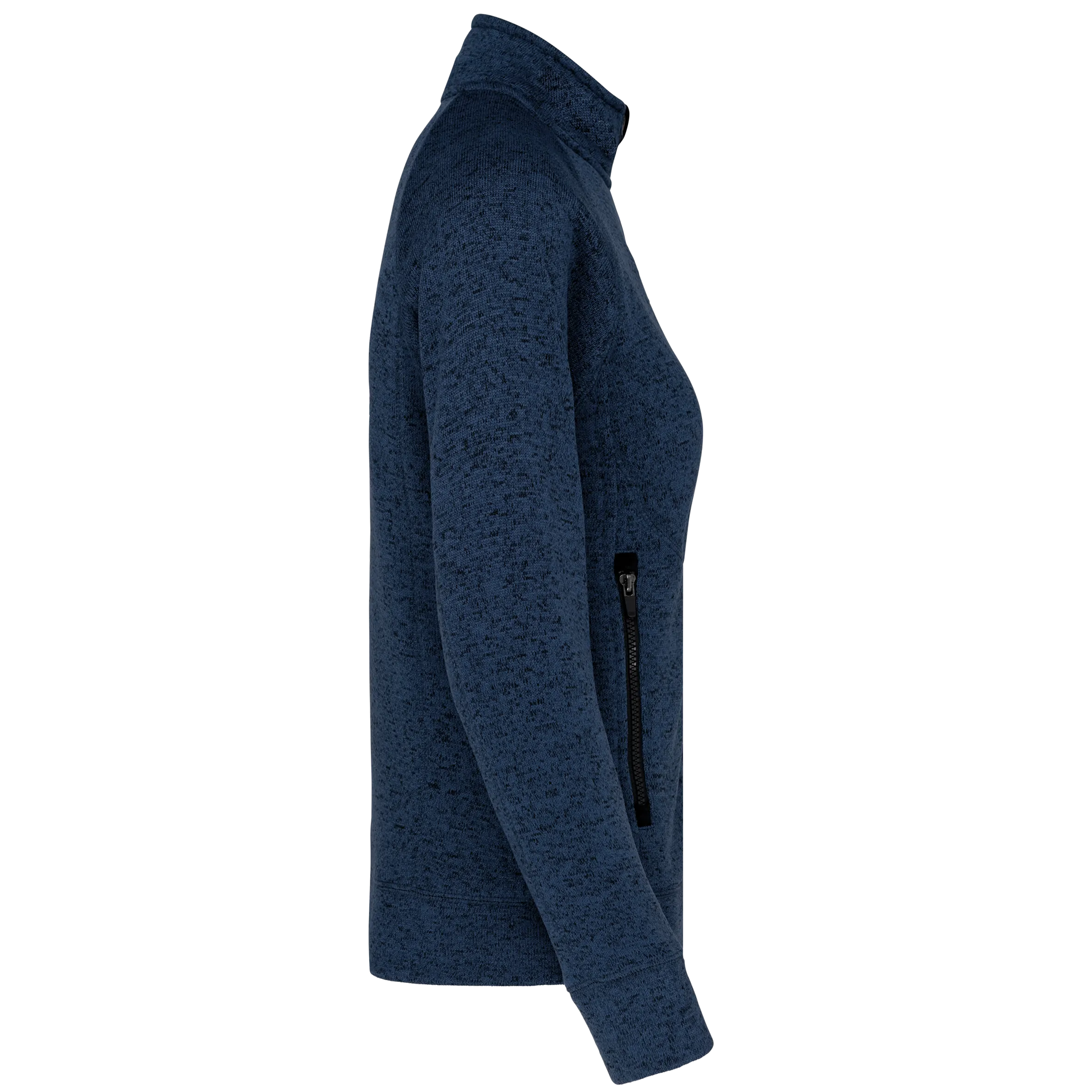 Chaqueta jaspeada con cremallera mujer