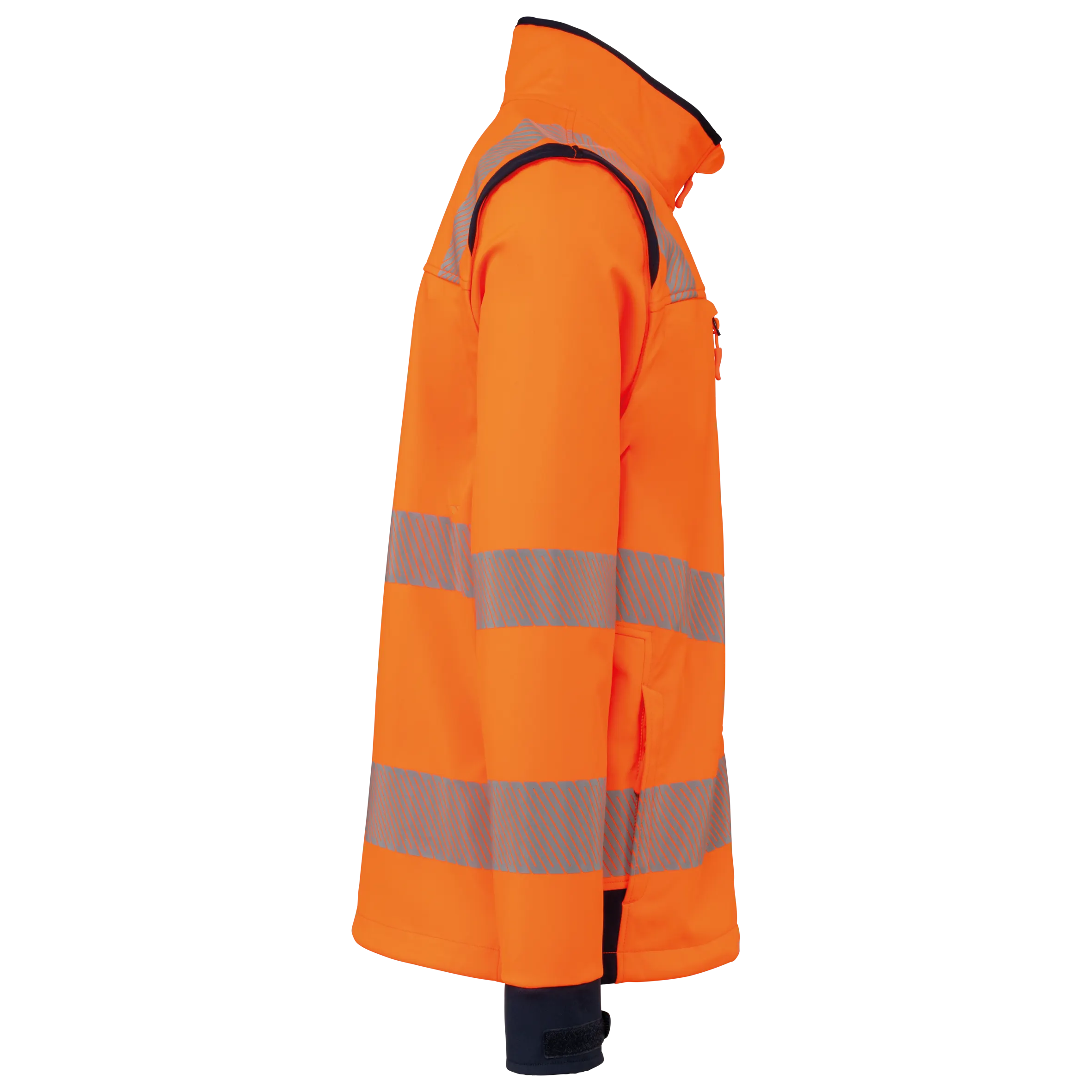 Chaqueta softshell de seguridad reciclada con mangas amovibles unisex