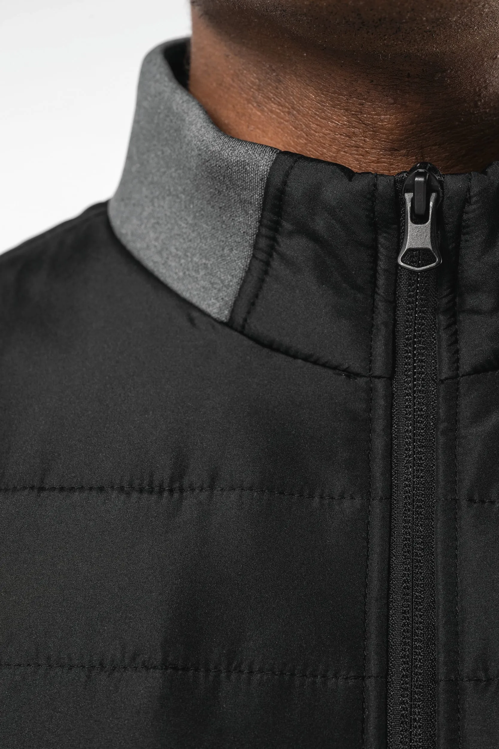 Chaqueta bimaterial hombre