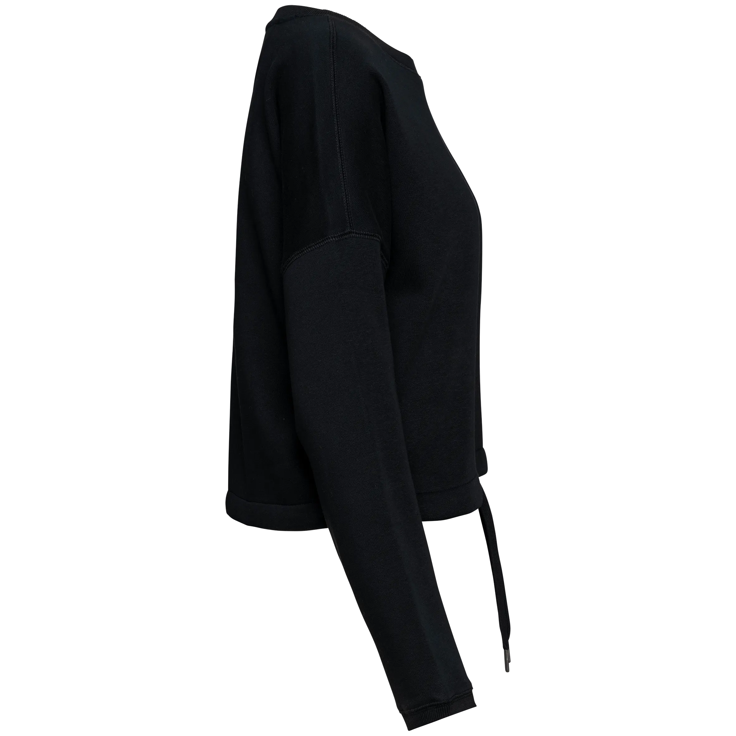 Sudadera ecorresponsable de cuello redondo oversize crop mujer