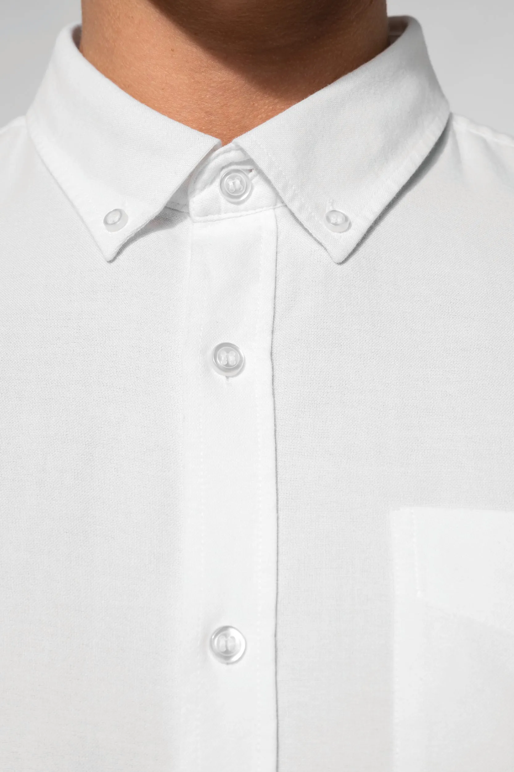 Camisa oxford lavada manga larga