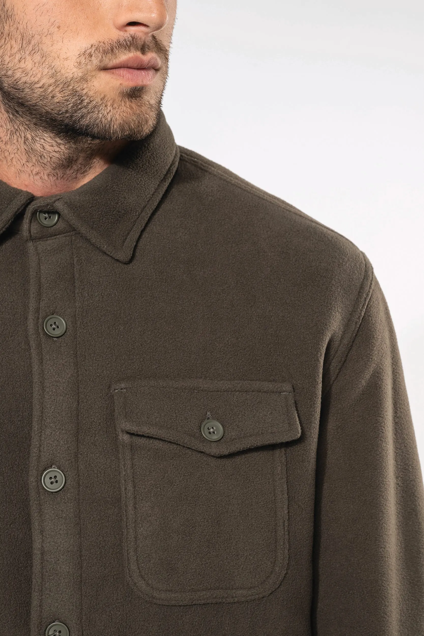 Sobrecamisa polar con forro de sherpa