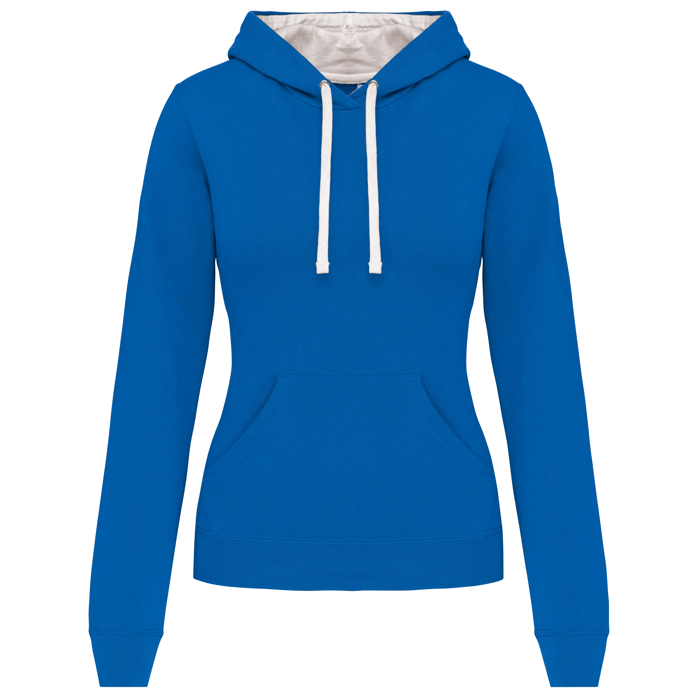 Sudadera capucha contrastada mujer