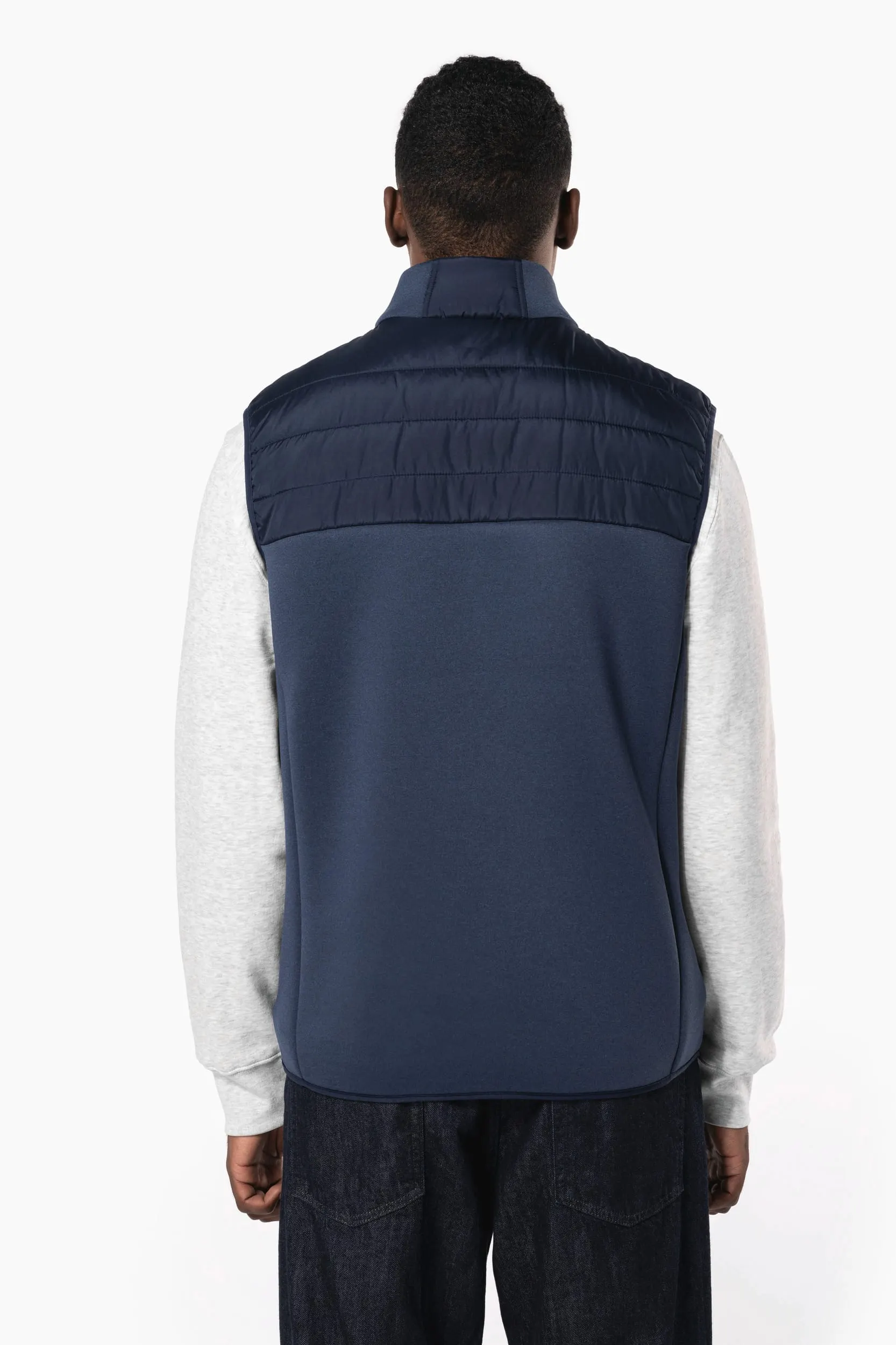 Chaleco bimaterial hombre