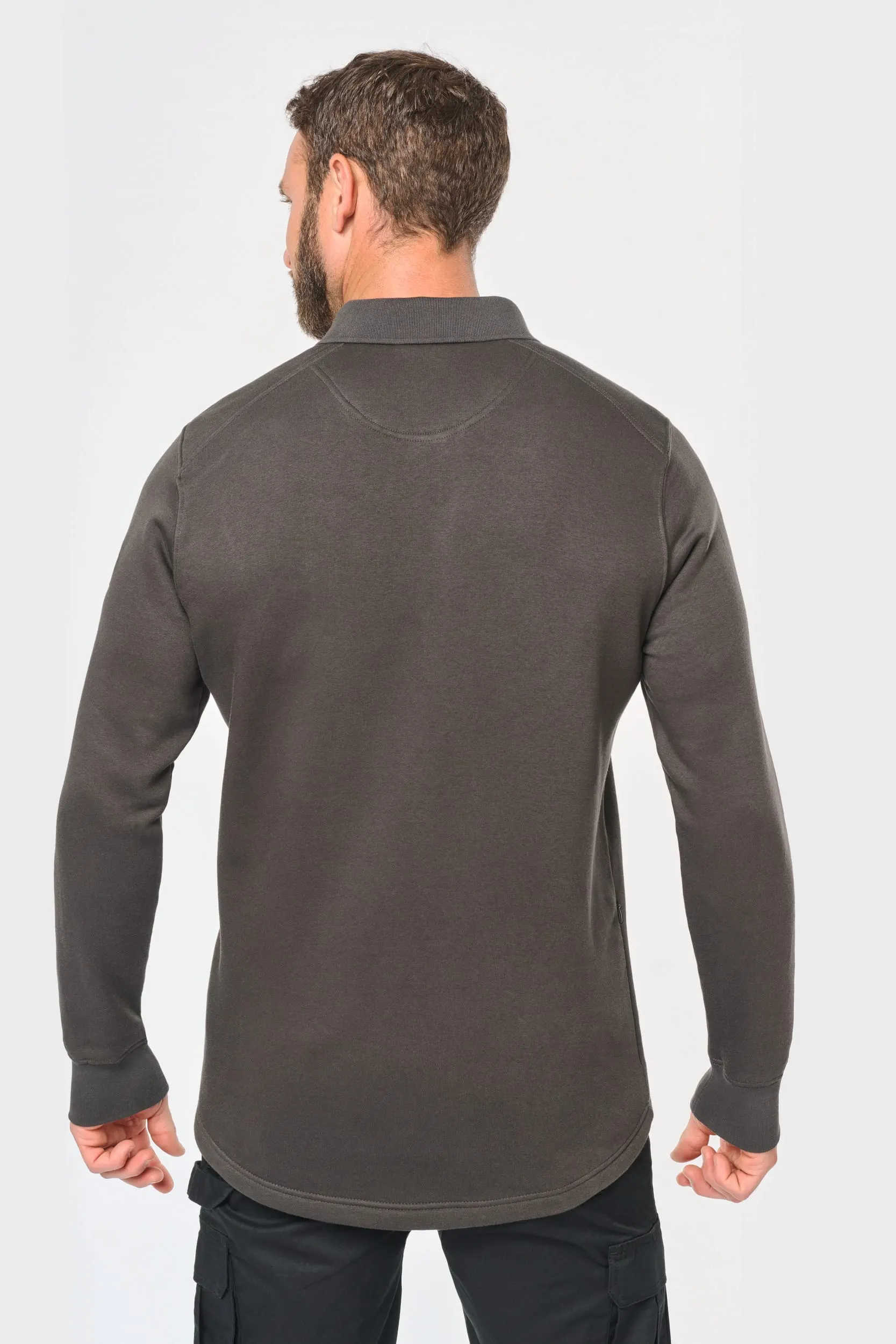 Sudadera cuello polo