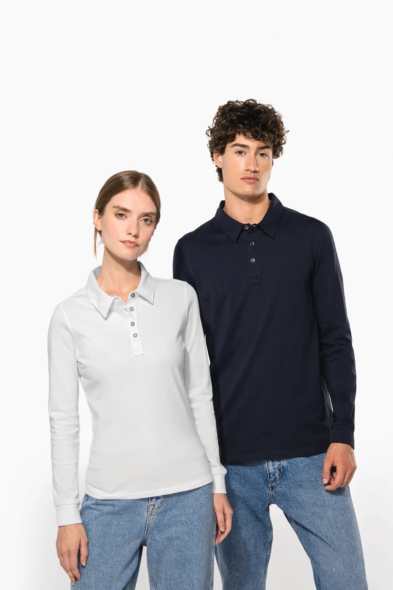 Polo jersey manga larga mujer
